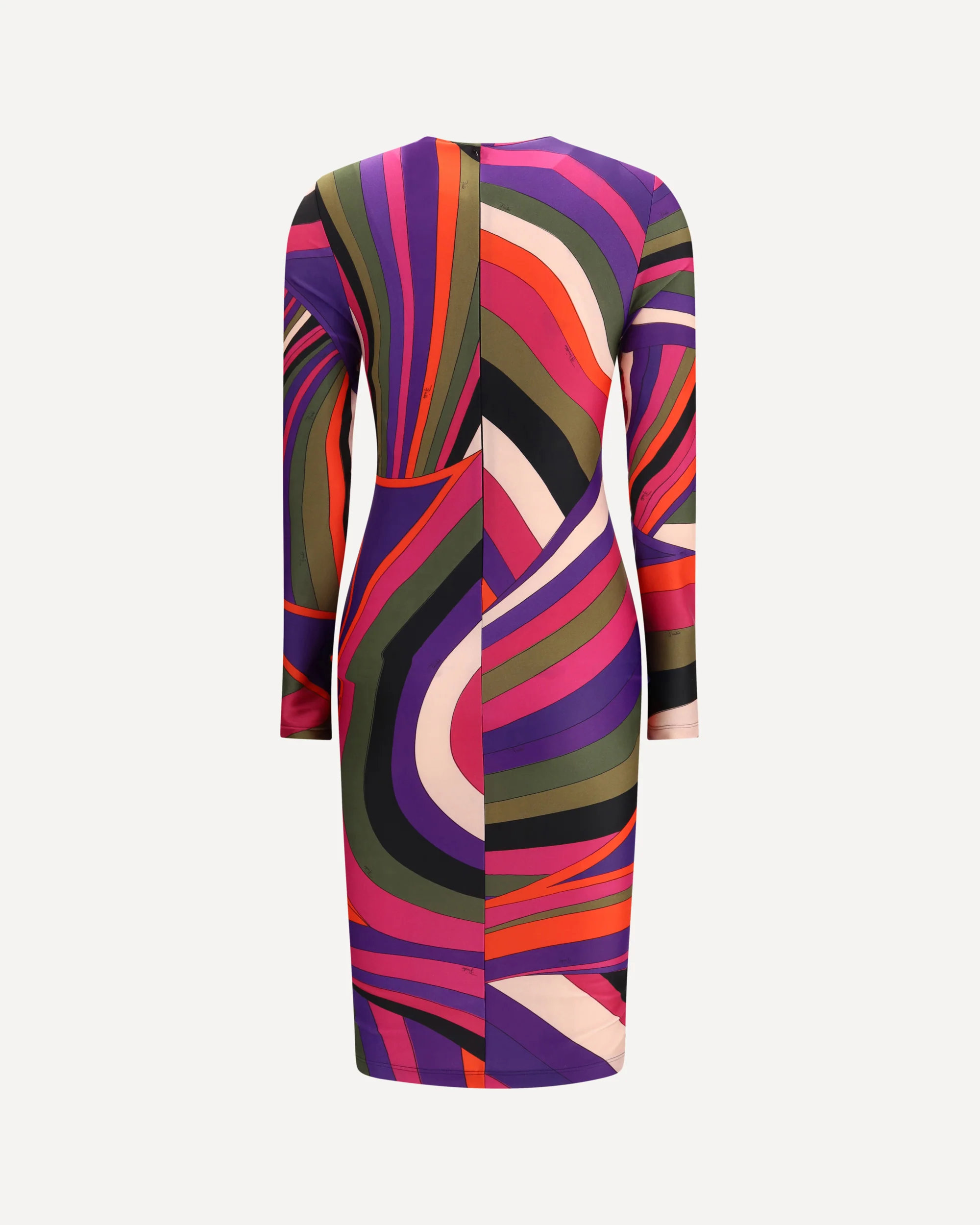 Fitted Long Sleeve Midi Dress - Image 2