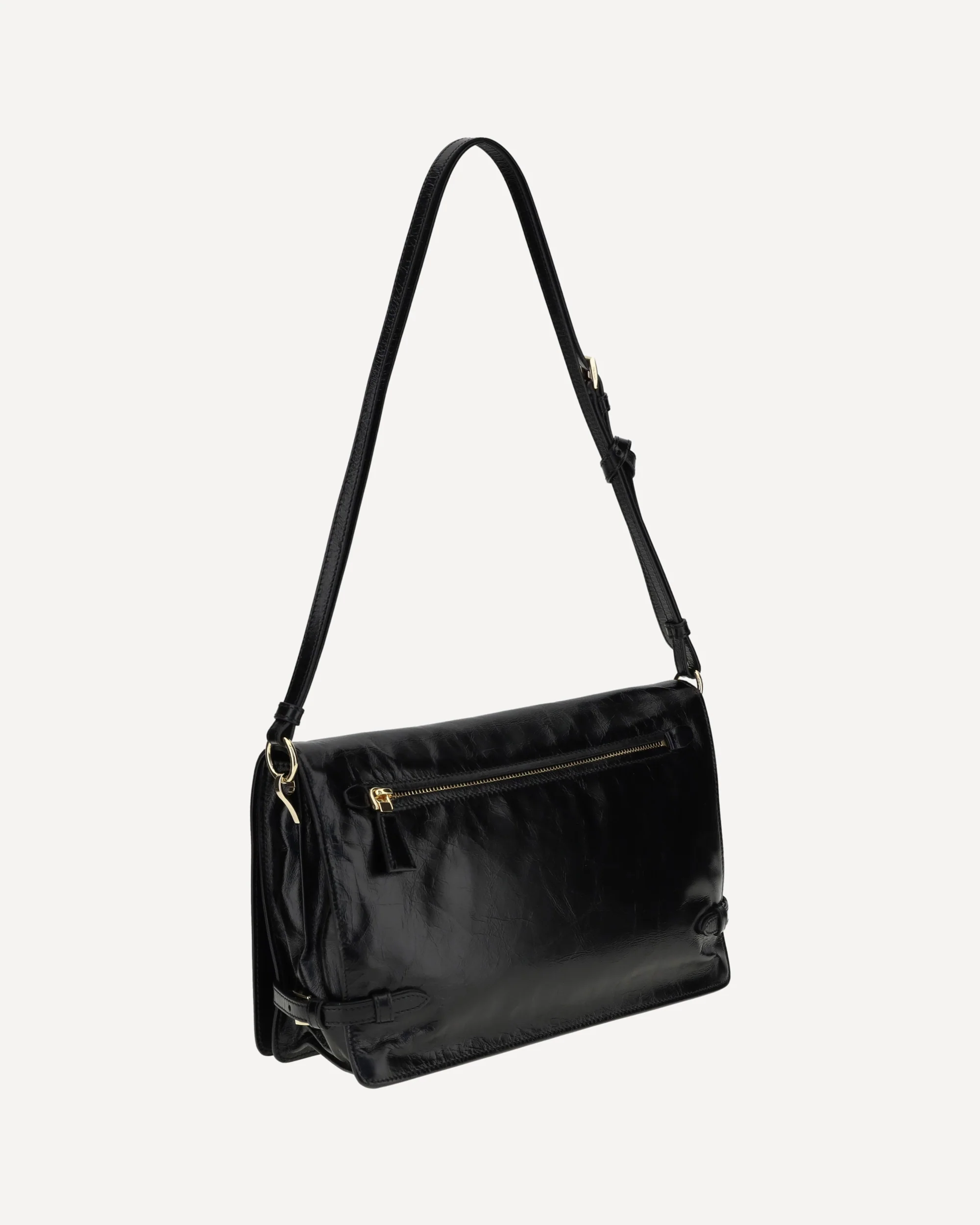 Crinkled leather Shoulder Bag - Image 5