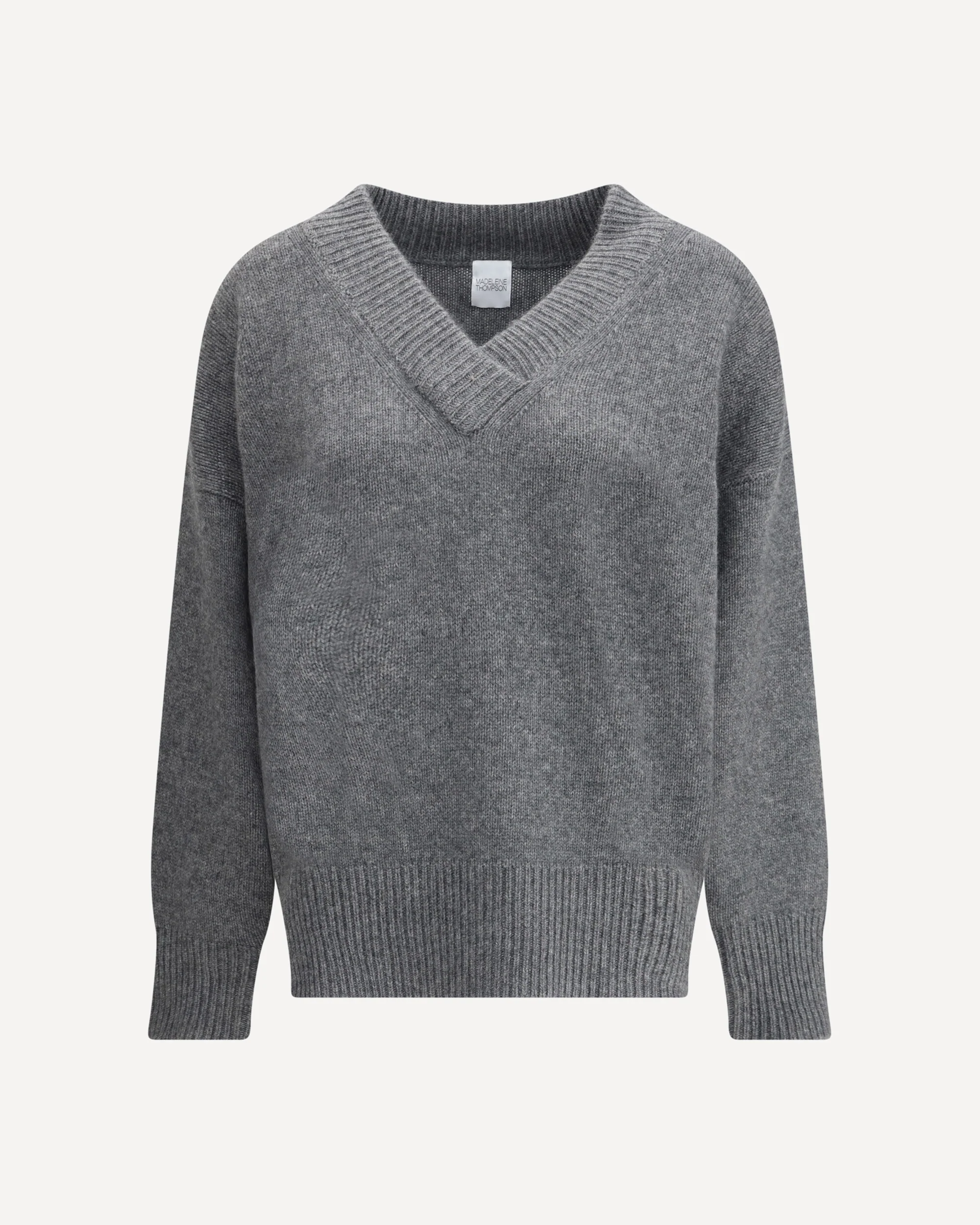 V-Neck Jumper in Wool and Cashmere - Image 3