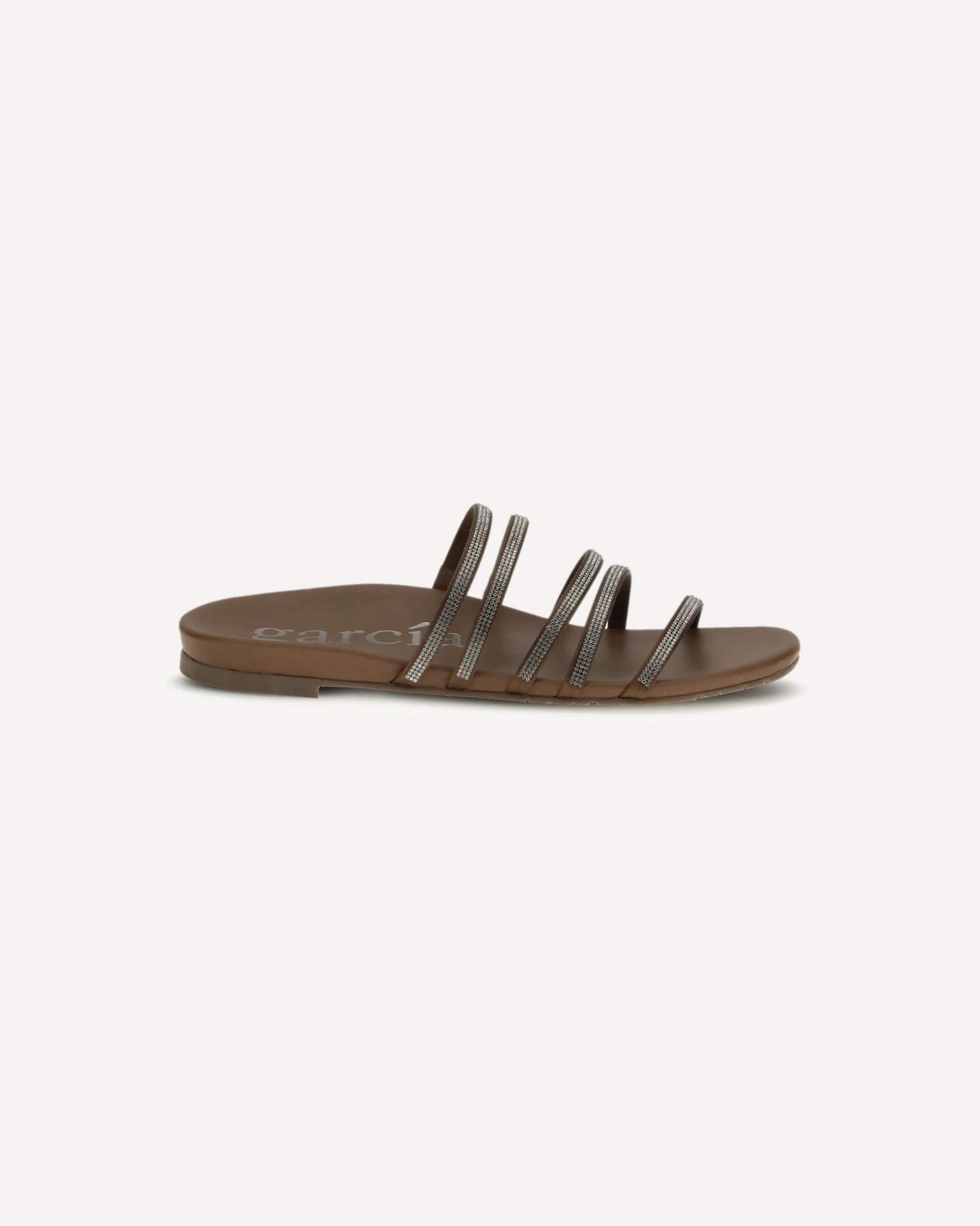 Flat slip-on leather Beatrix Sandal - Image 3