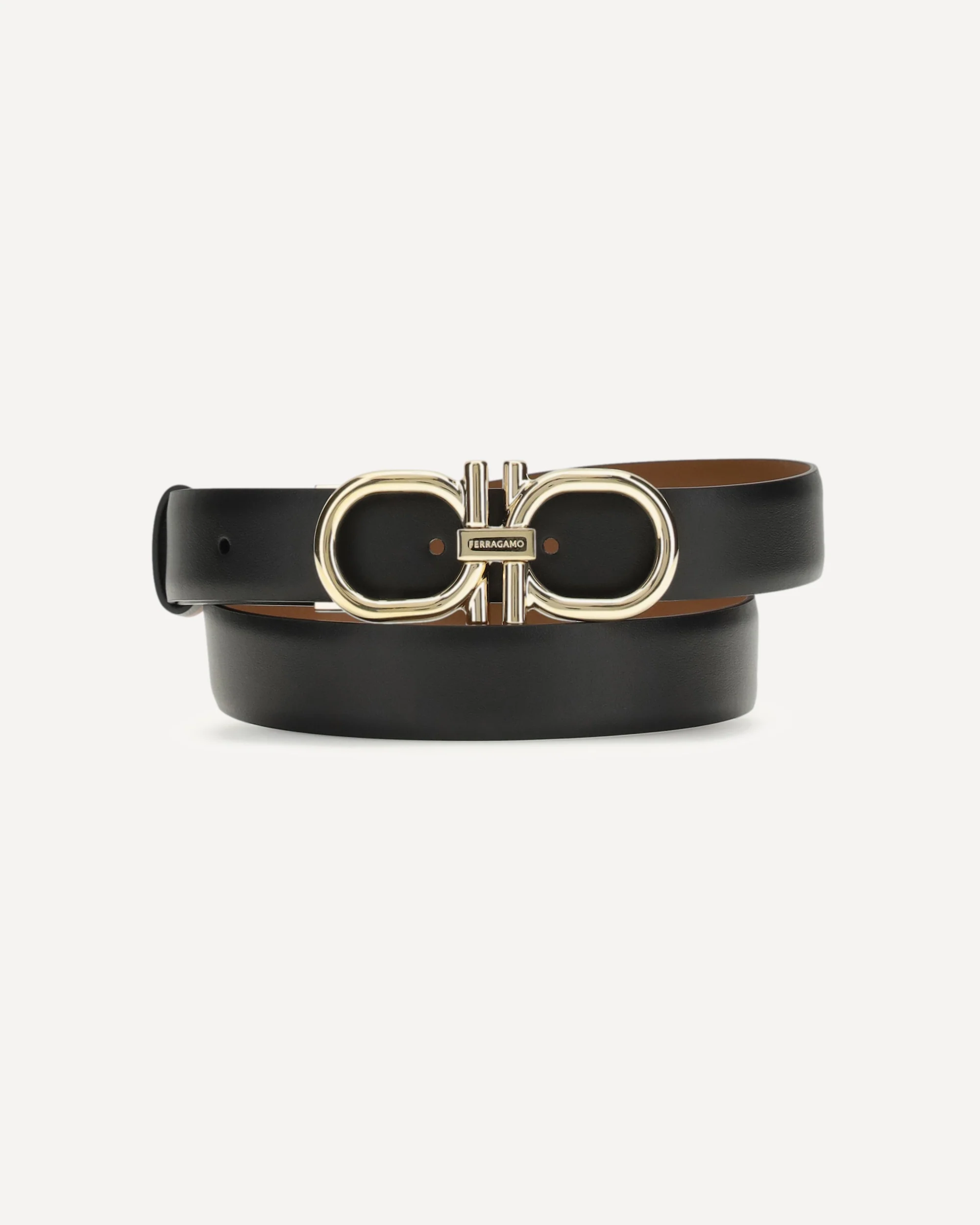 Adjustable and reversible Gancini Belt - Image 3