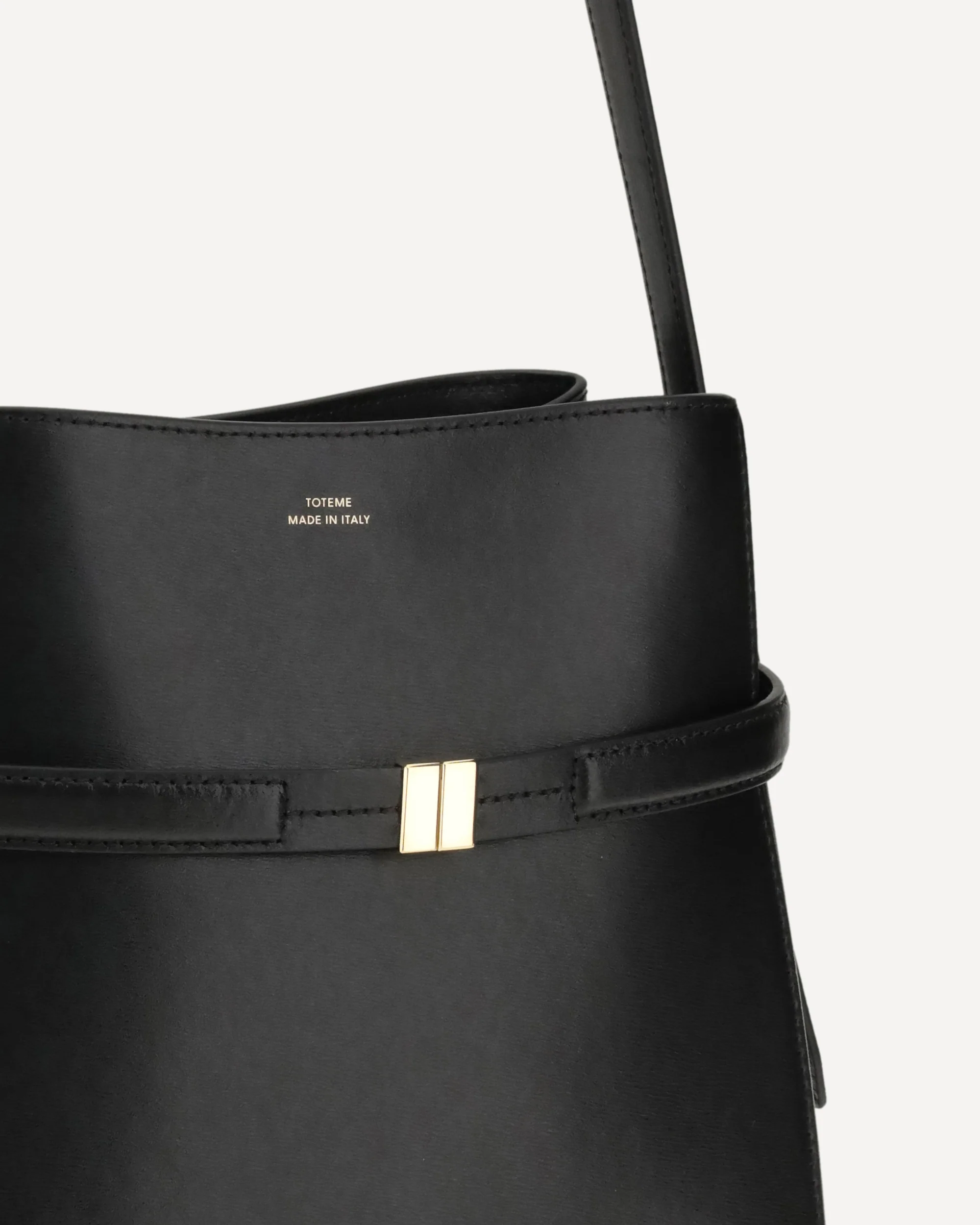 Belted Leather Bucket Bag - Image 6