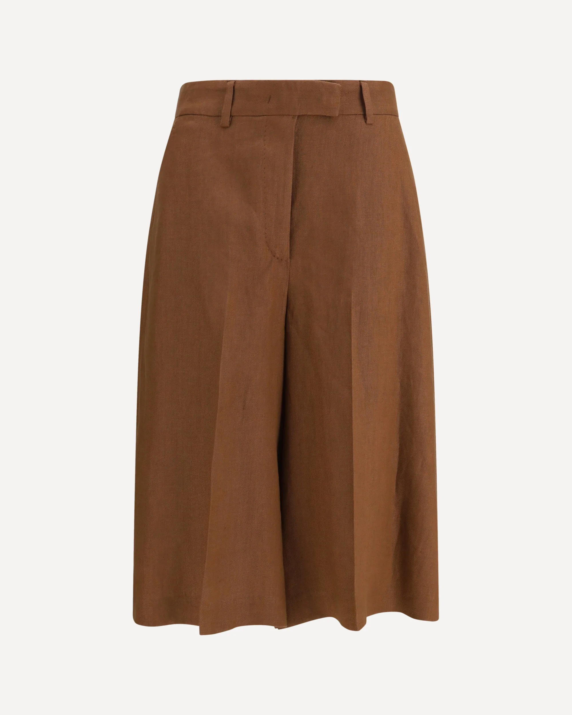 Straight-Leg Bermuda Shorts in twill with pleats - Image 3