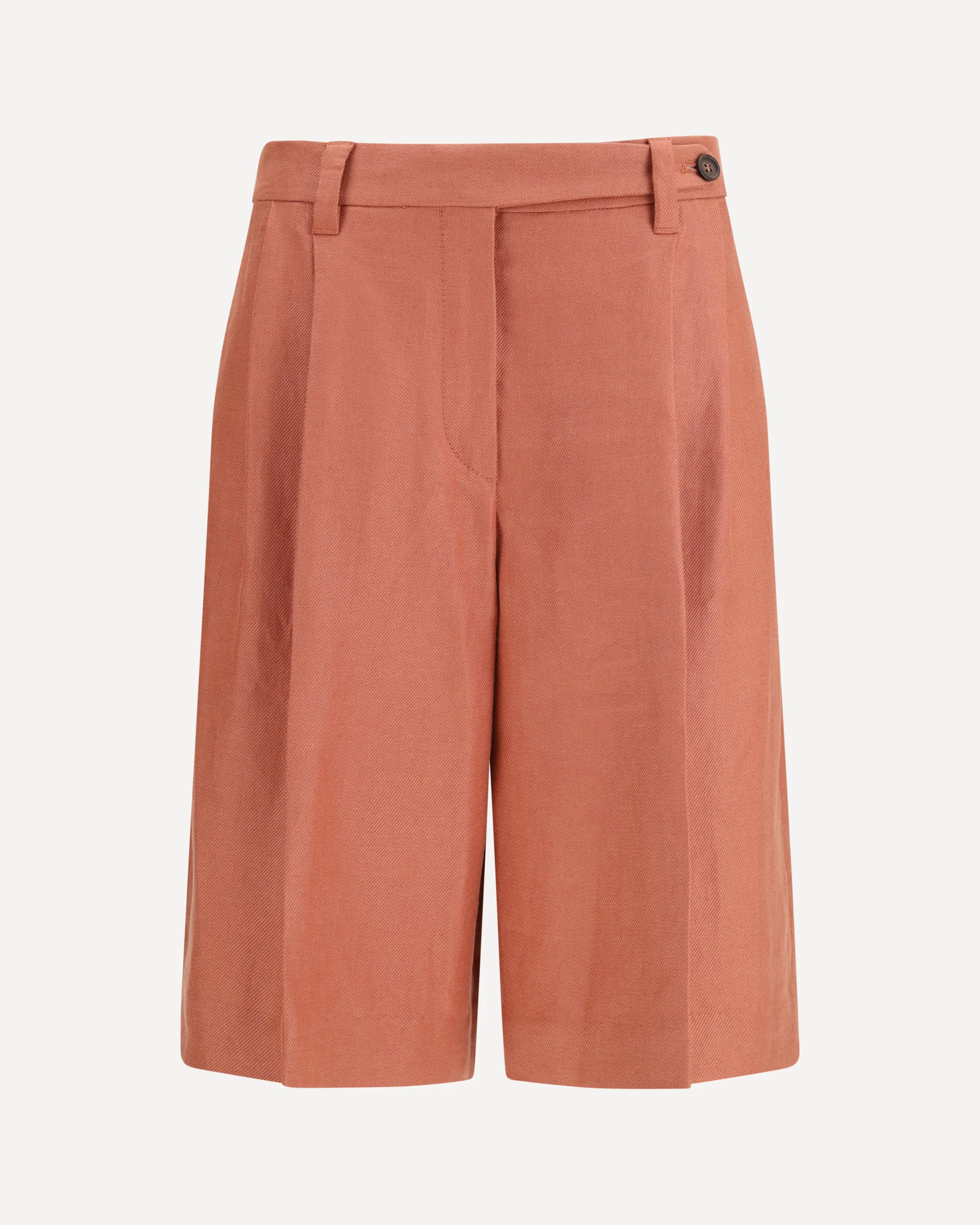 Sartorial Bermuda Shorts in fluid viscose and linen twill - Image 3