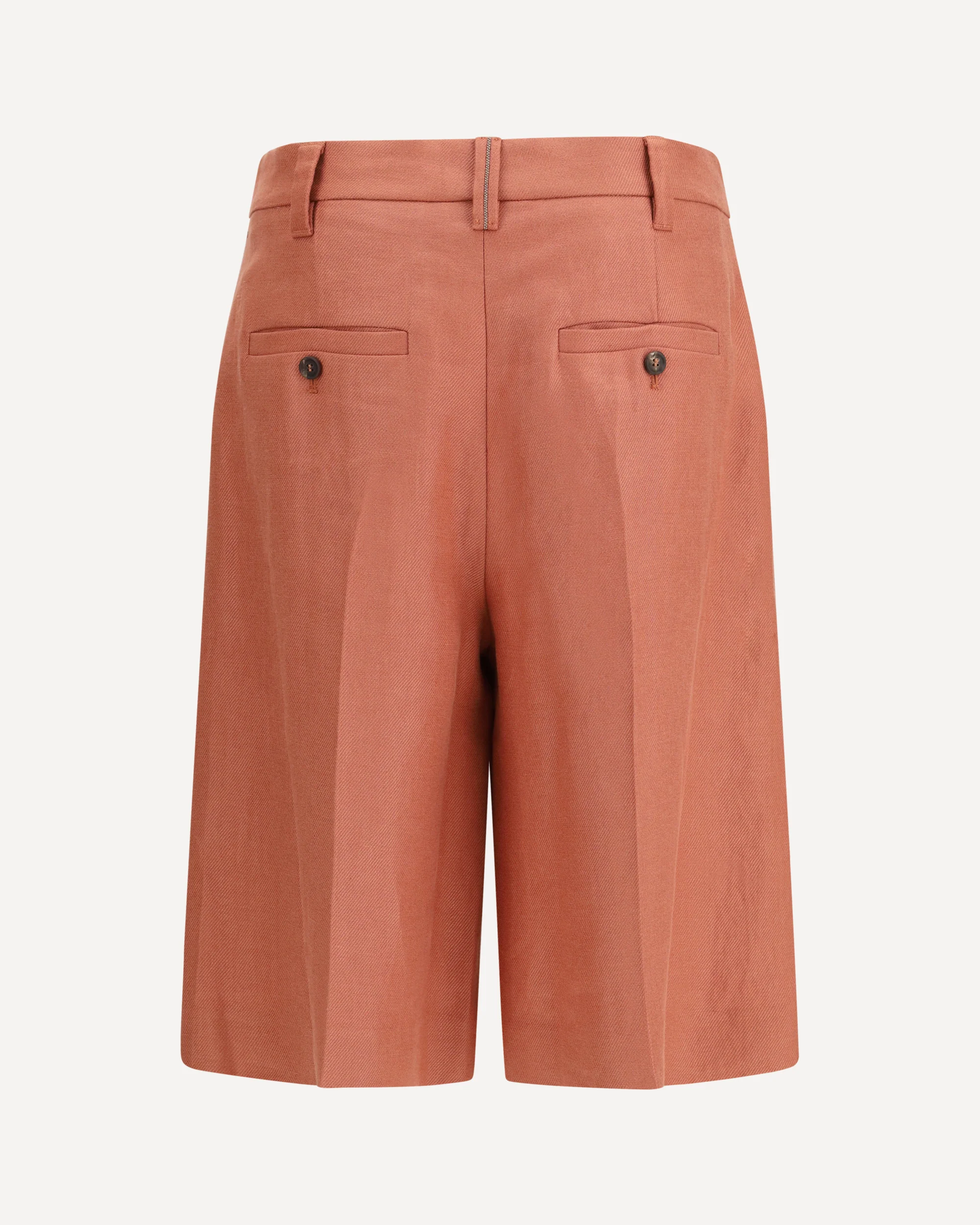 Sartorial Bermuda Shorts in fluid viscose and linen twill - Image 4