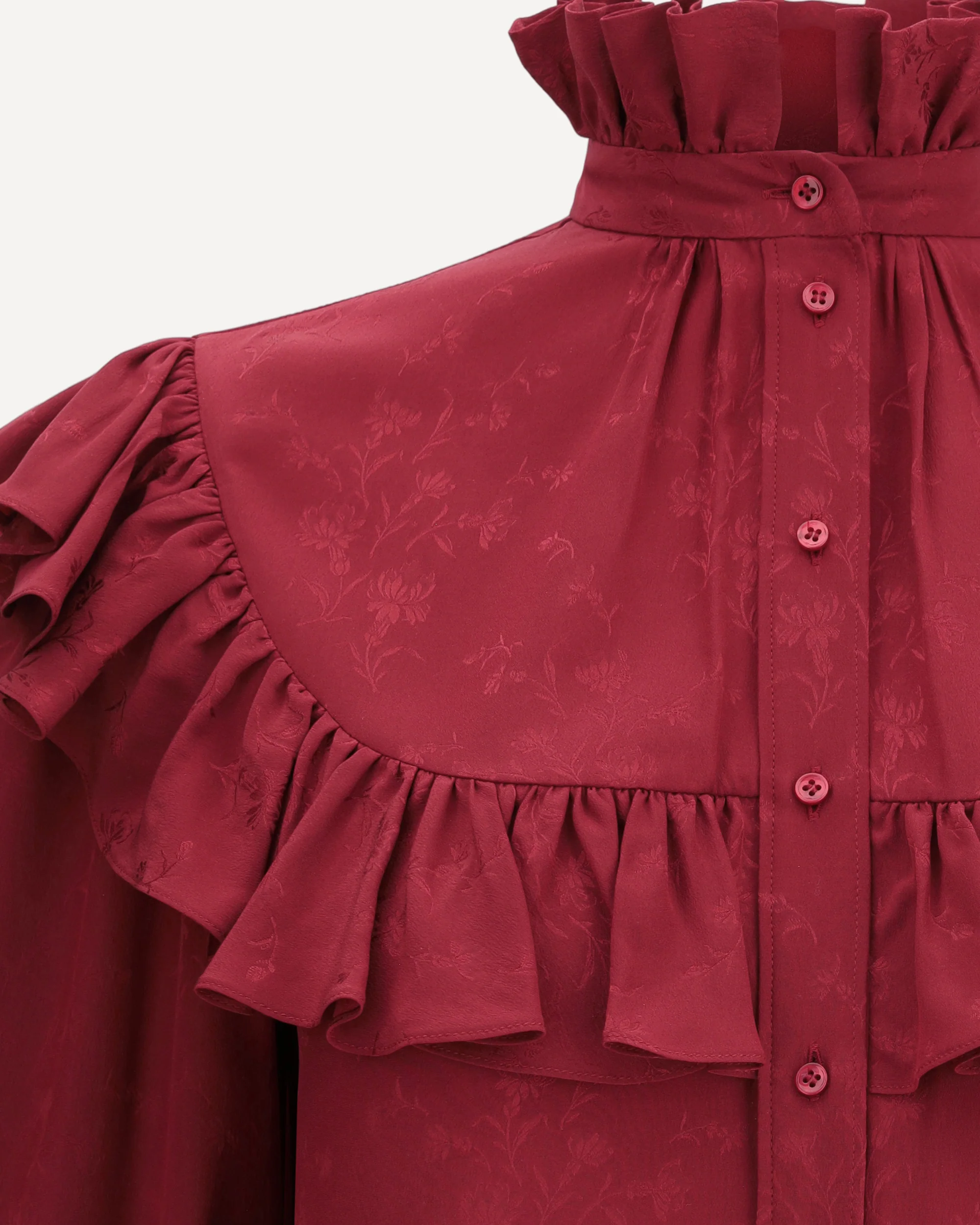 Silk Blouse with ruffles - Image 5