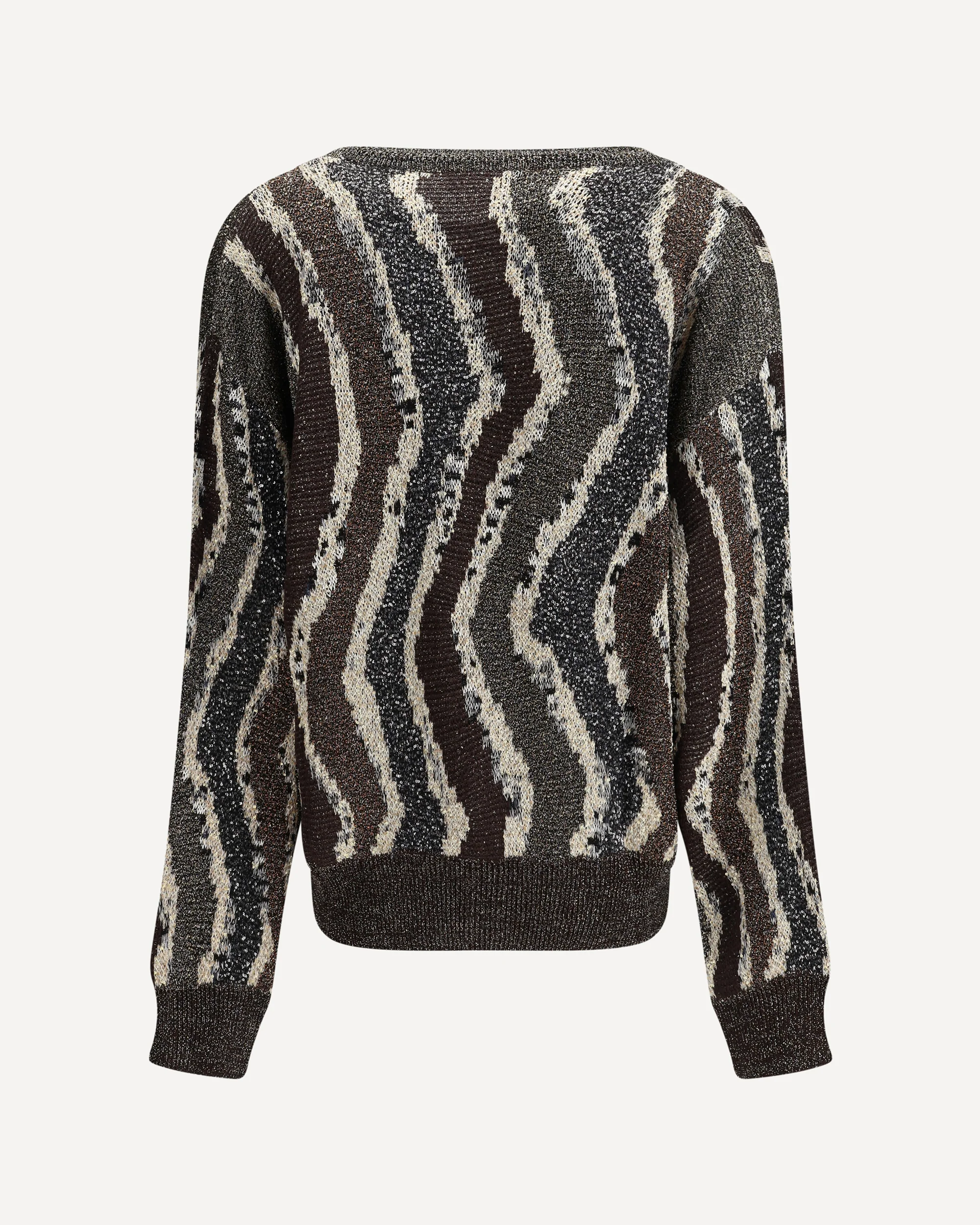 Wave pattern boxy Cardigan - Image 2
