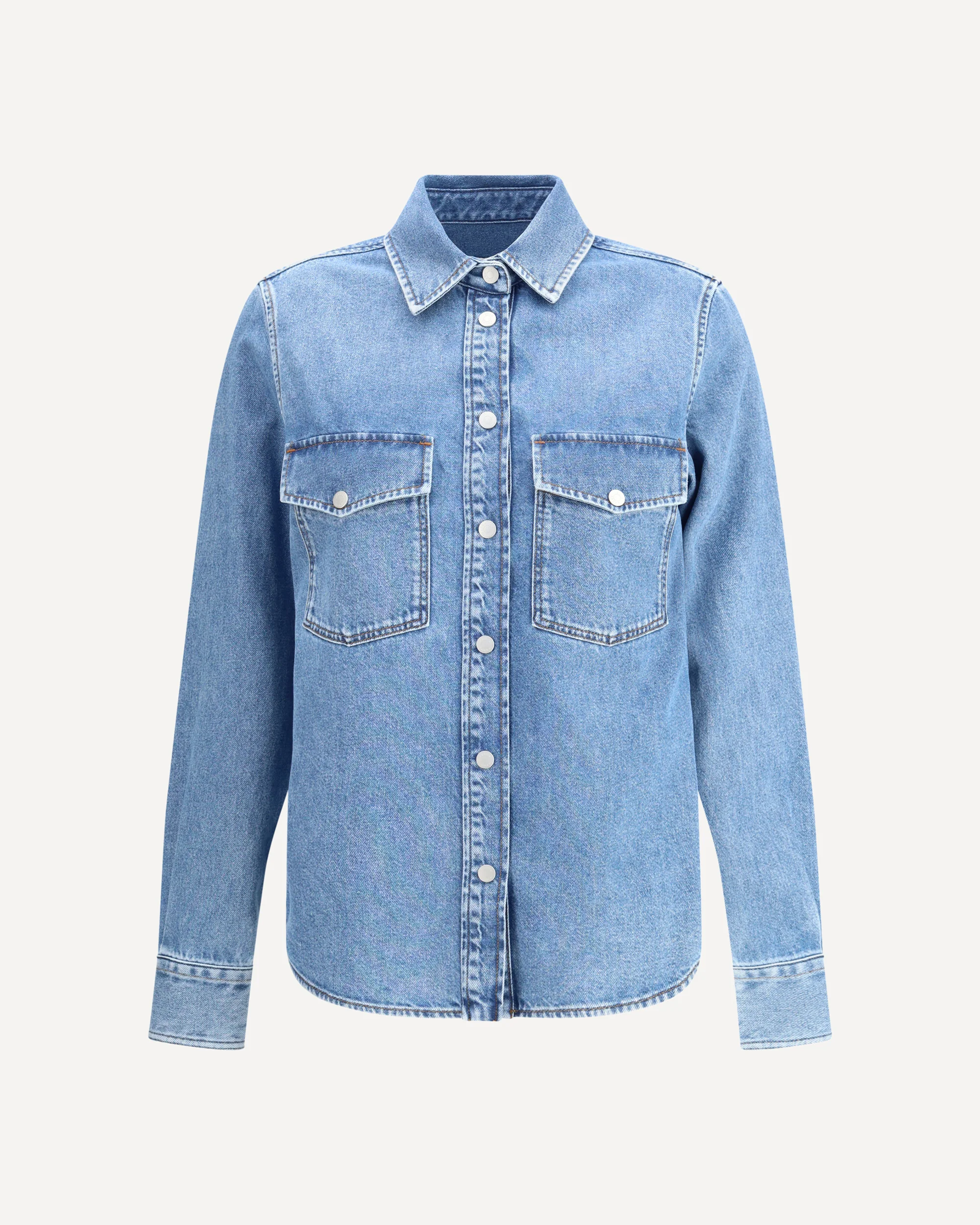 Western Cotton Denim Shirt - Image 3