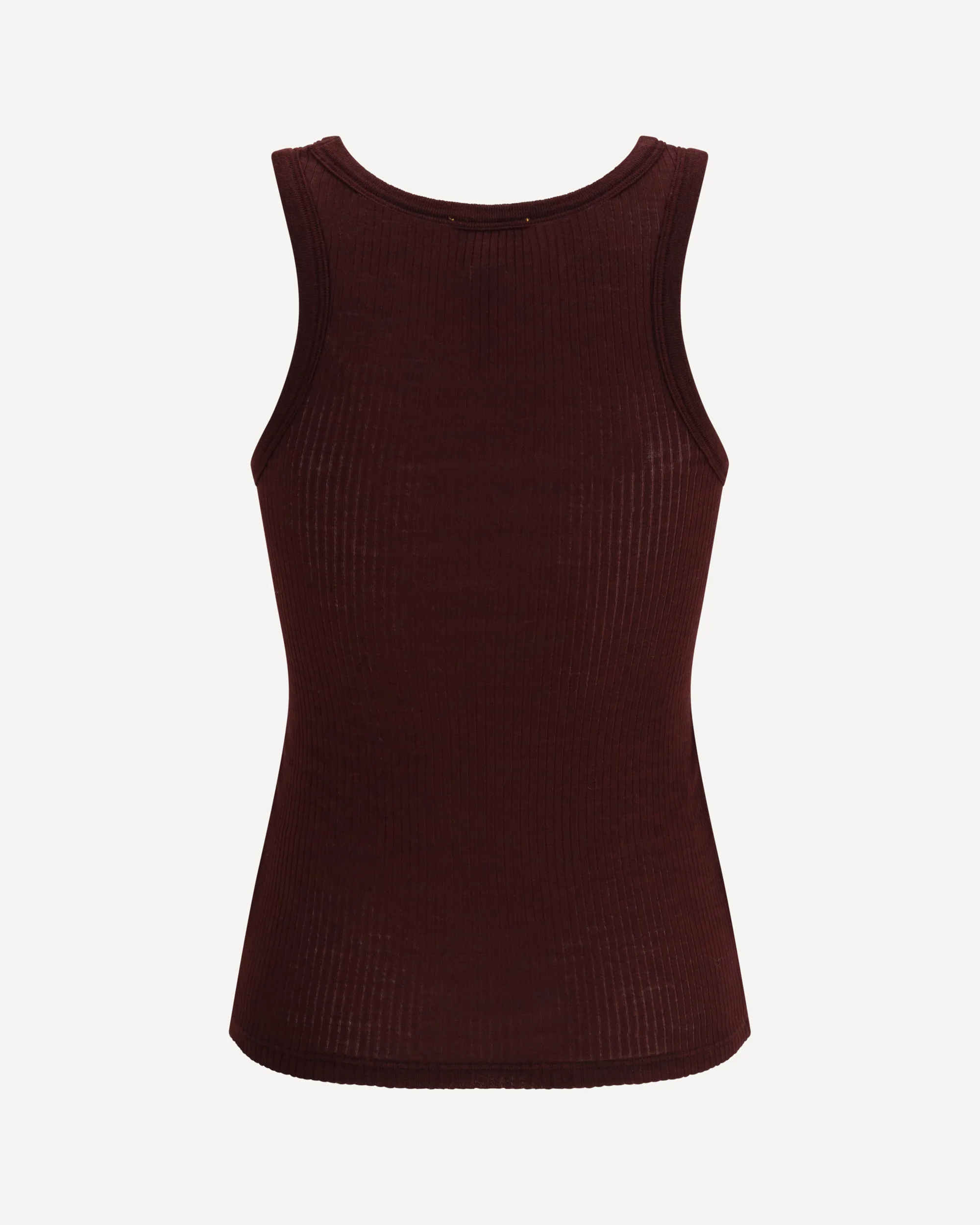 Halter-neck tank Top in wool jersey - Image 2