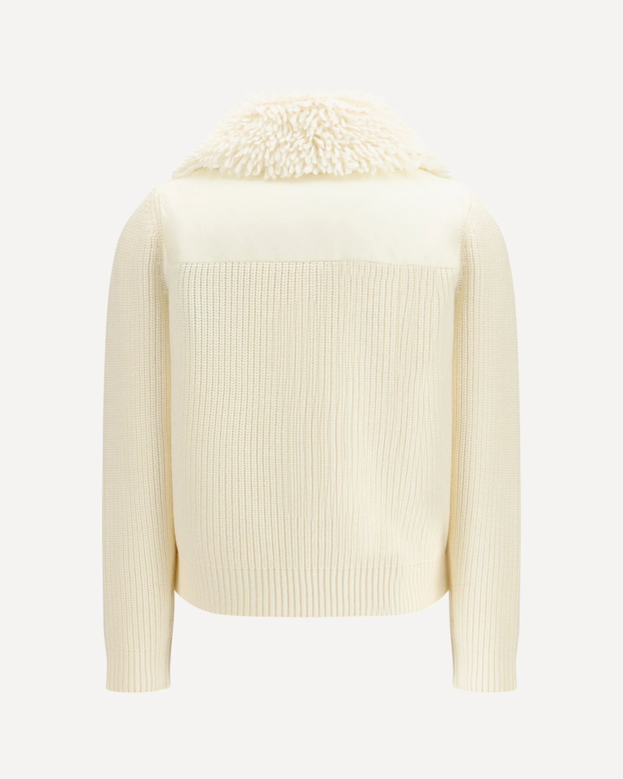 Padded wool zip-up Cardigan - Image 4