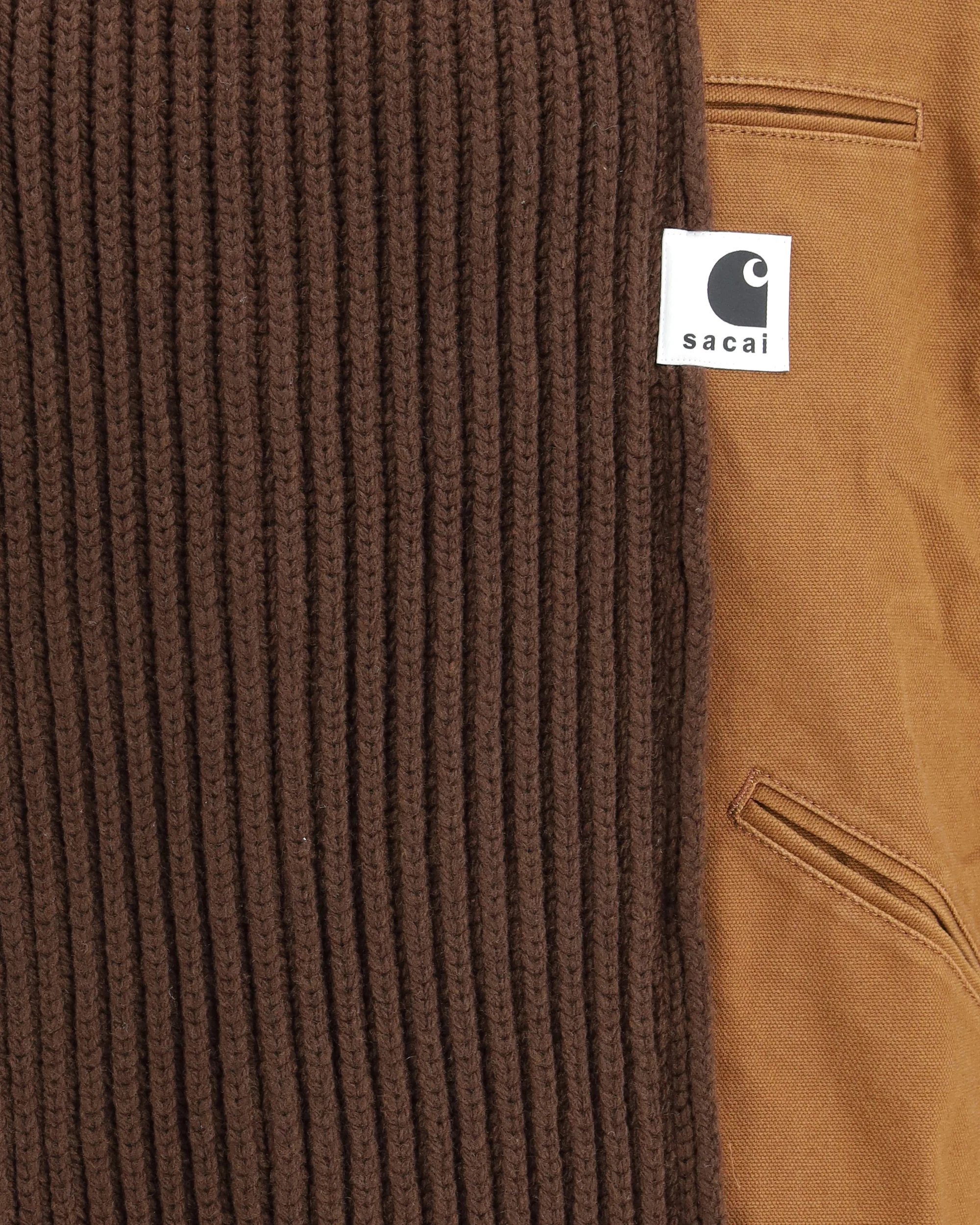 WIP Washed Duck x Wool Knit Jacket by Sacai x Carhartt - Image 5