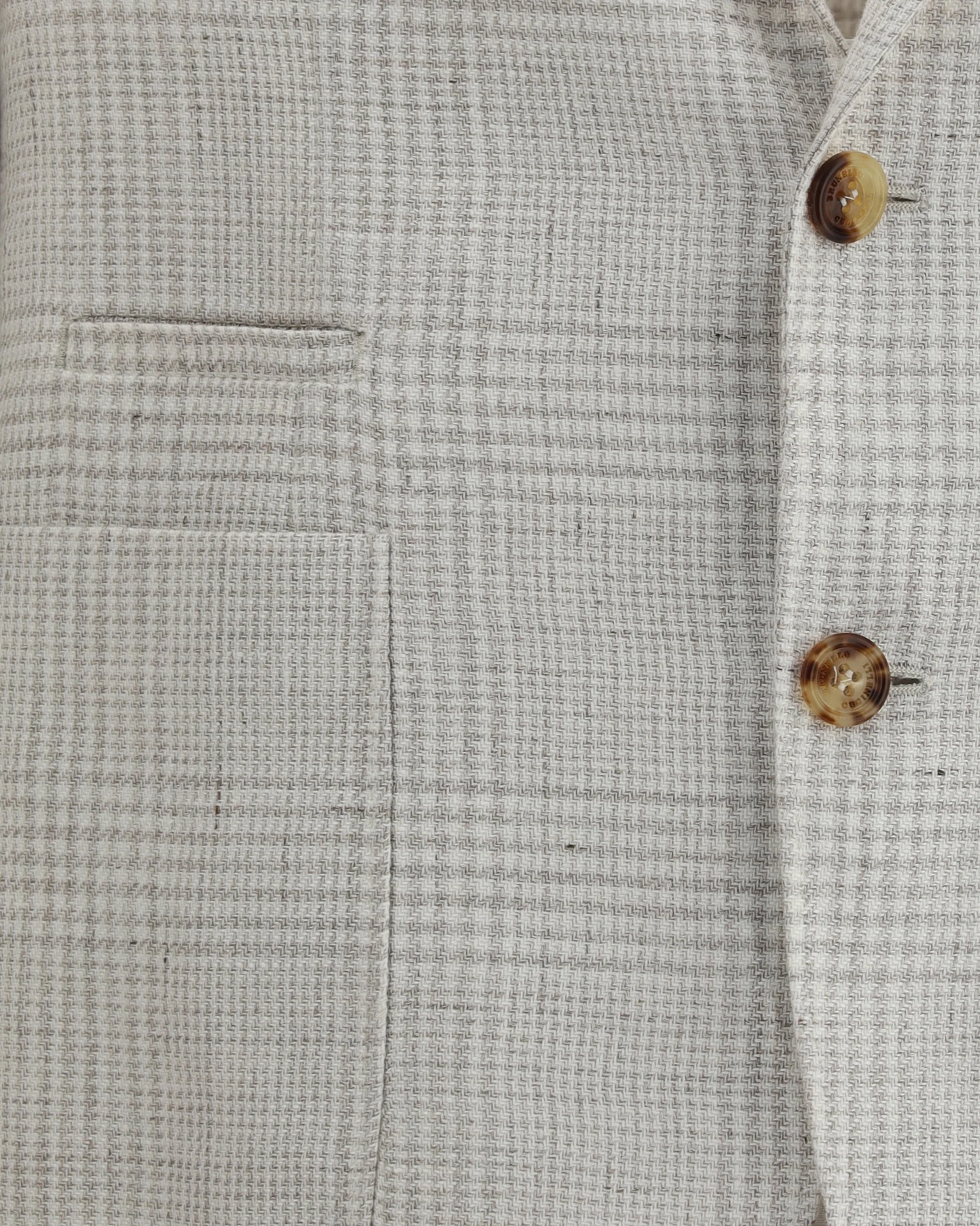 Check pattern linen Blazer - Image 5