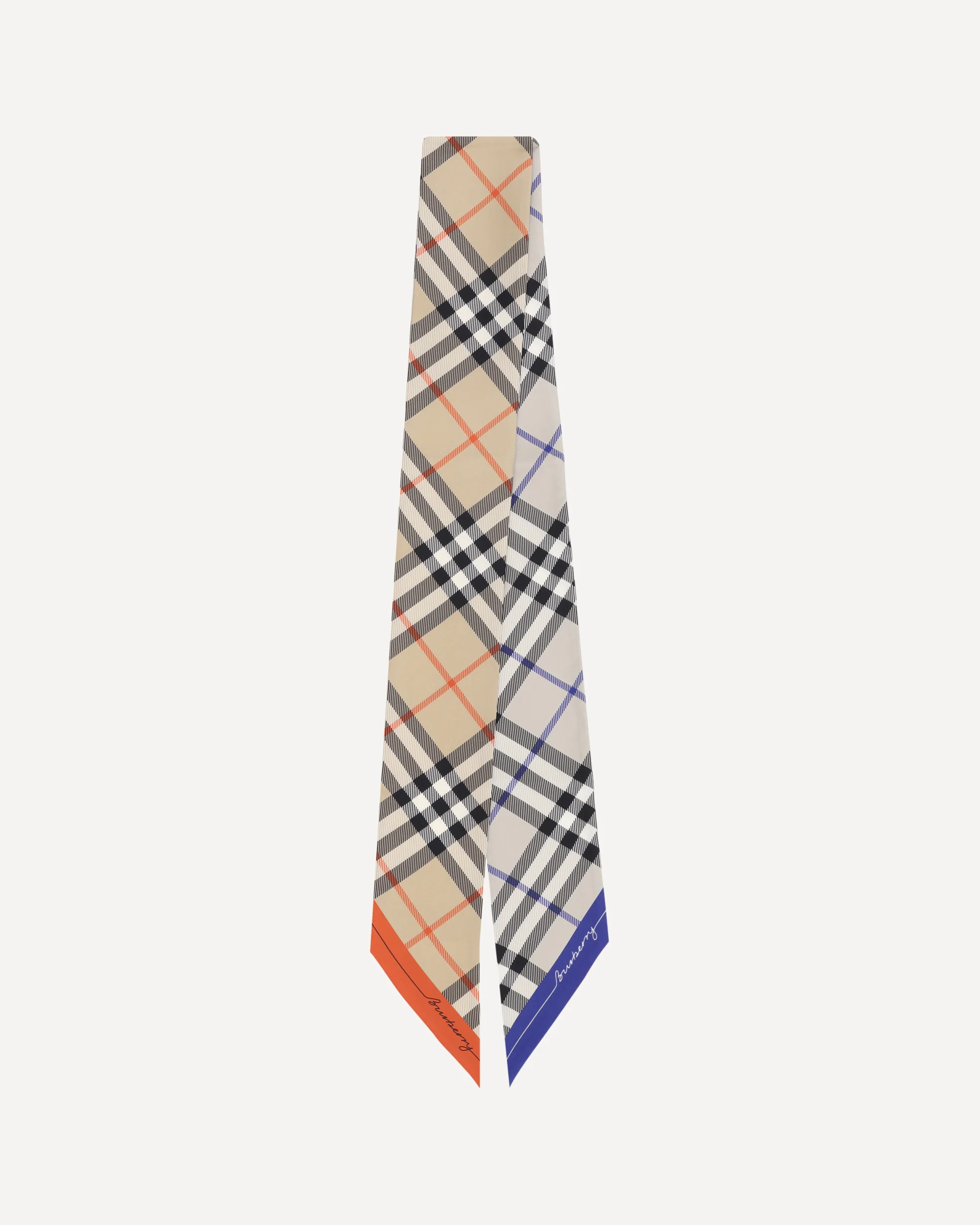 Check silk Scarf - Image 3