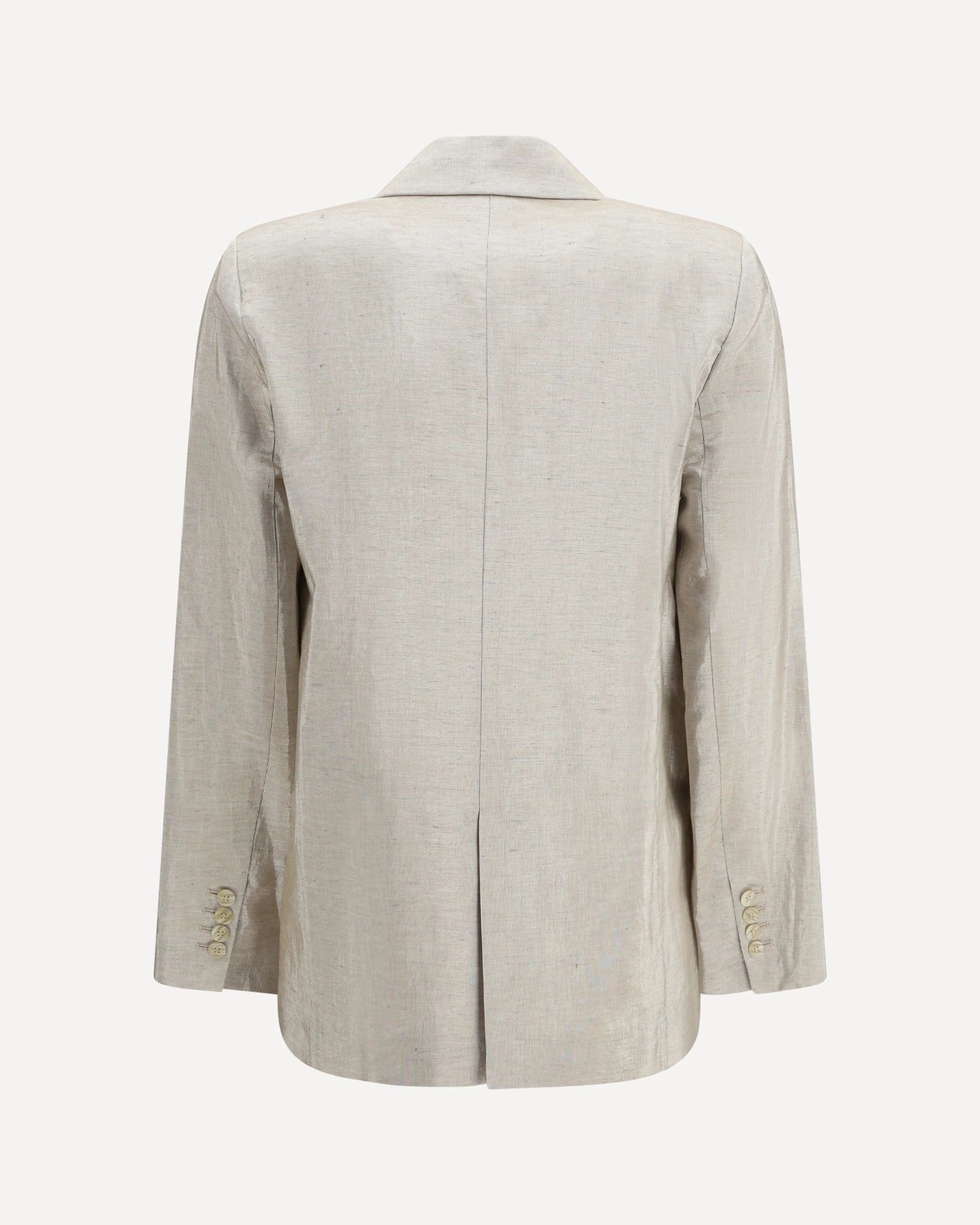 Double-Breasted Jacket in linen and lurex with jewel buttons - Image 2