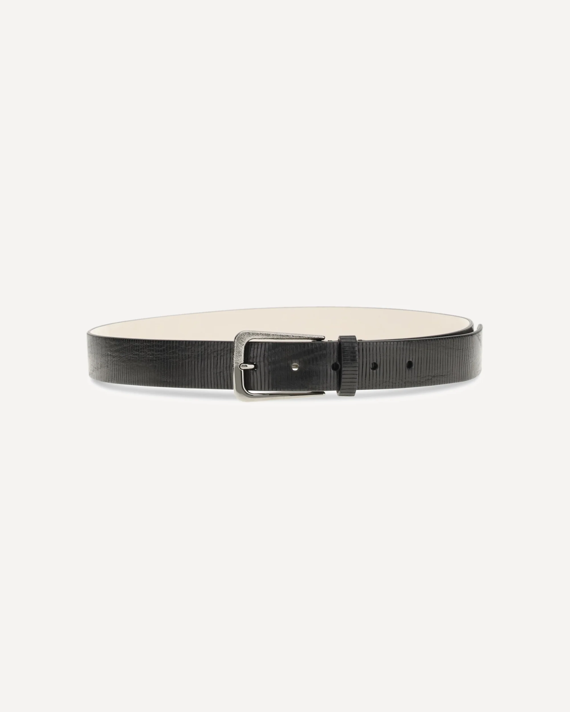 Carved leather Belt with Shimmering Buckle - Image 4