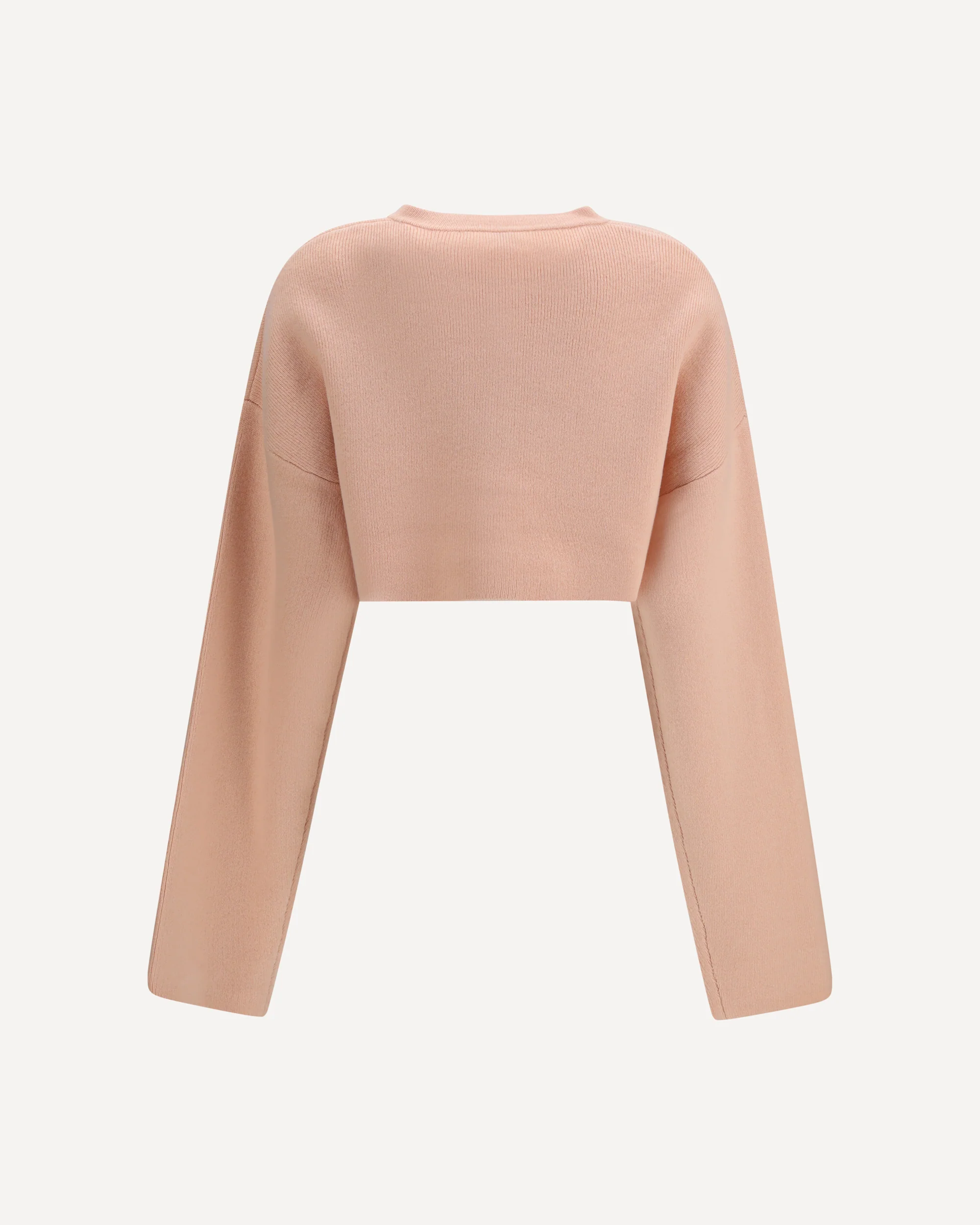 Cropped crewneck Cardigan with button fastening - Image 2