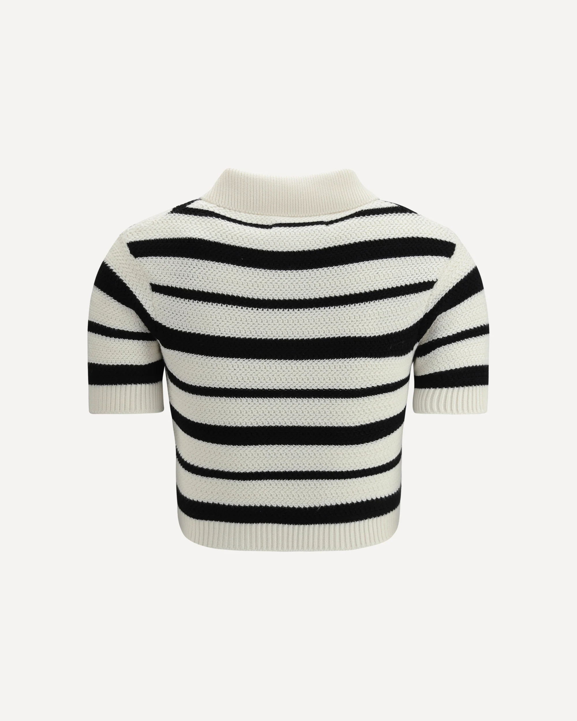 Cropped Striped Polo - Image 4