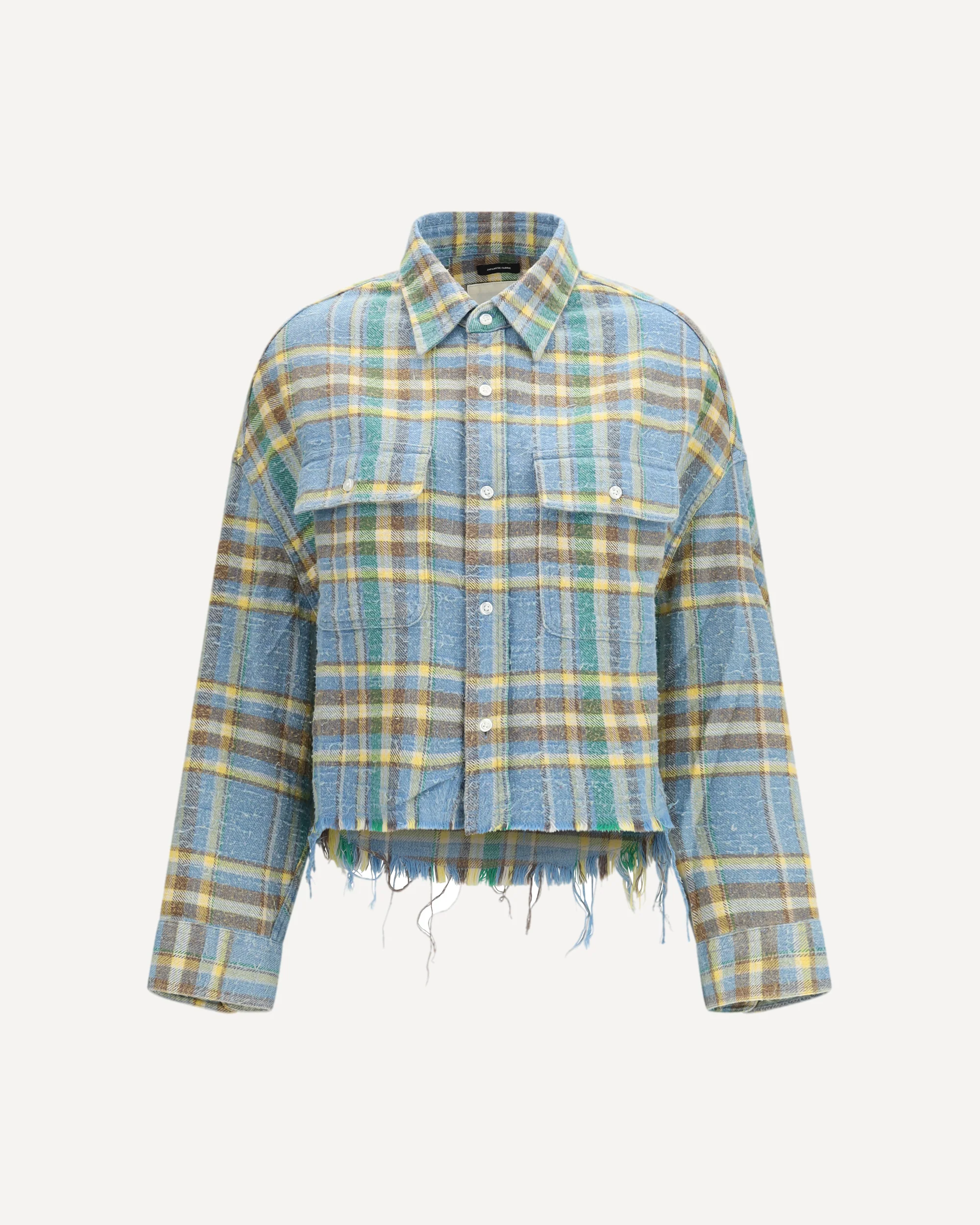 Plaid Shirt with frayed hem - Image 3