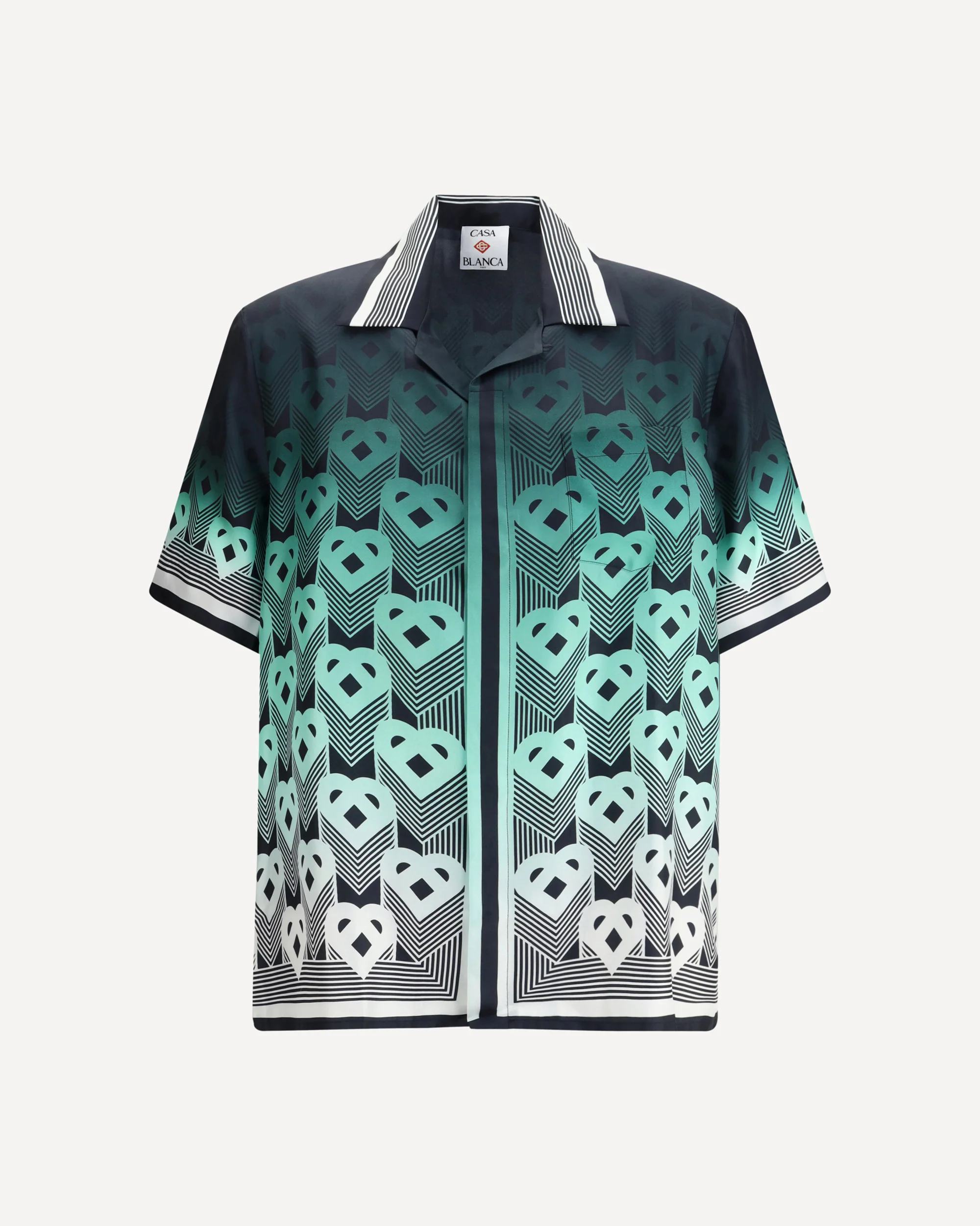 Gradient Monogram short sleeve silk Shirt