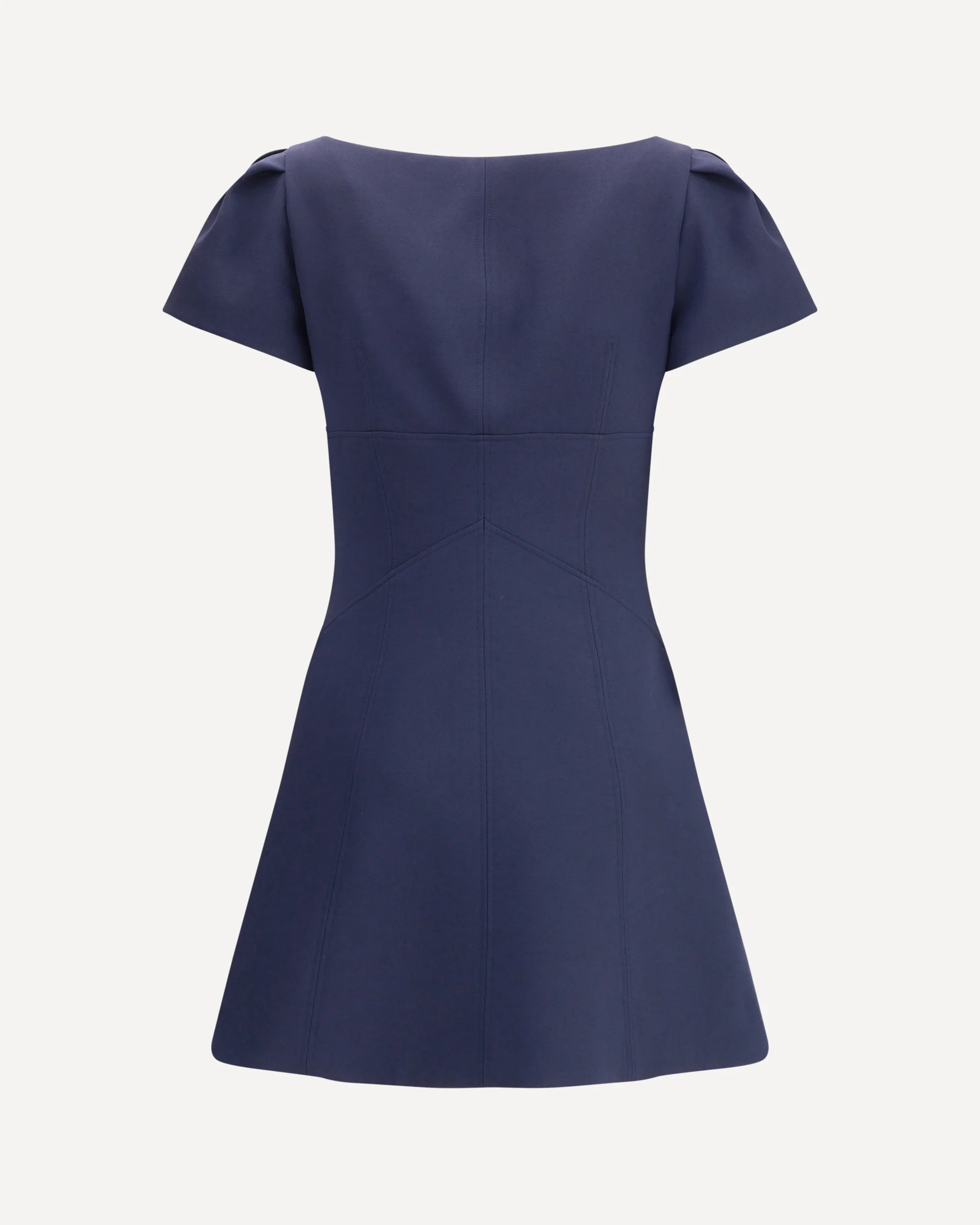 Short Dress with short gathered sleeves - Image 2