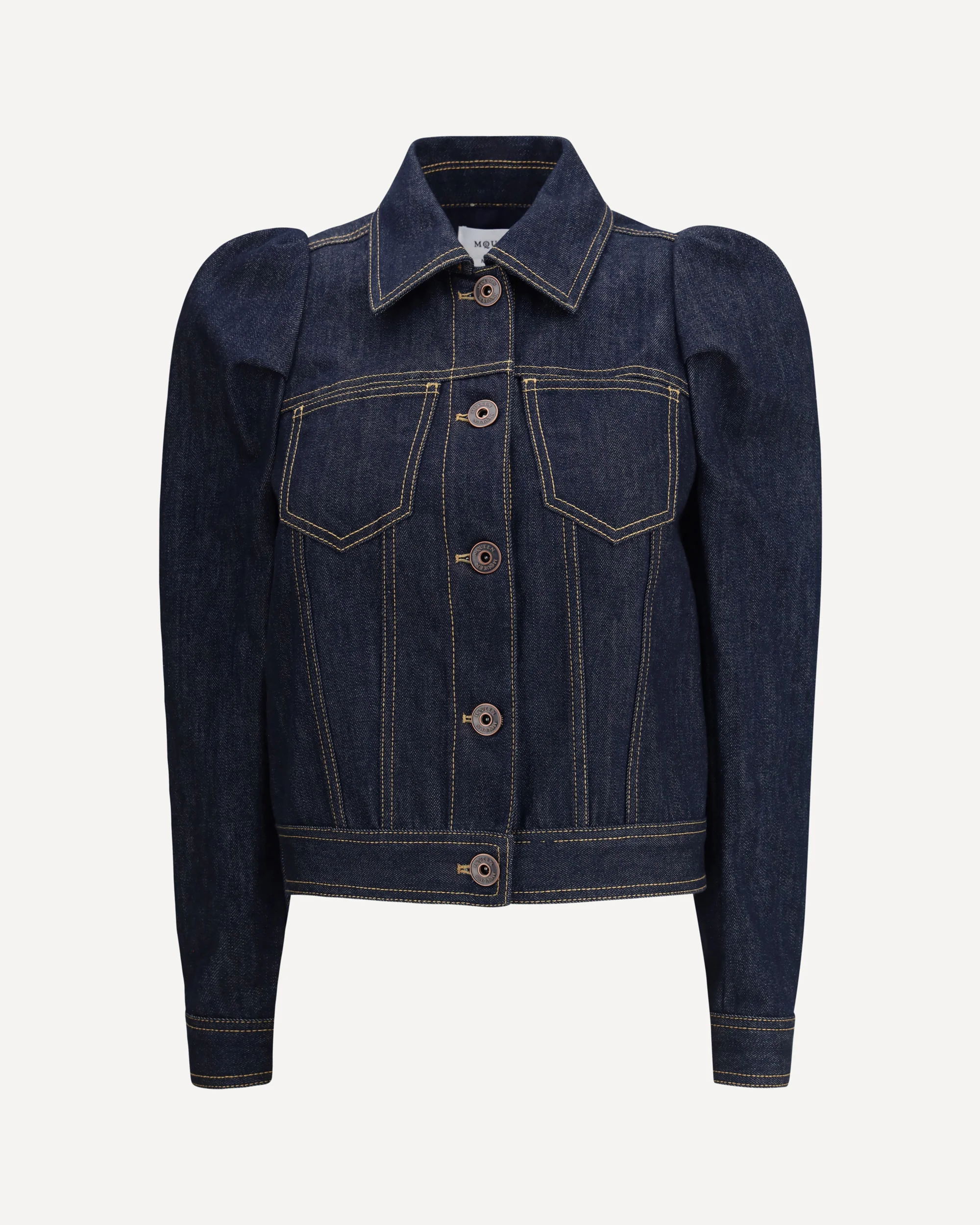 Denim Jacket with pointed shoulders - Image 3