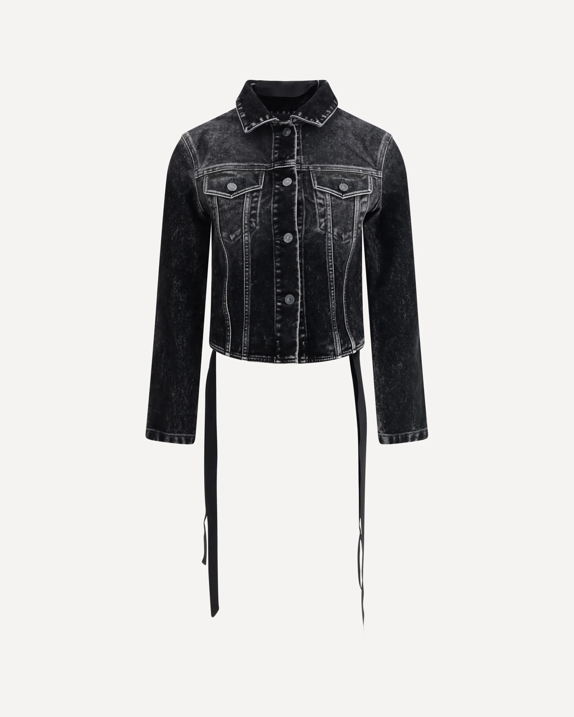 Denim Jacket with ribbon - Image 3