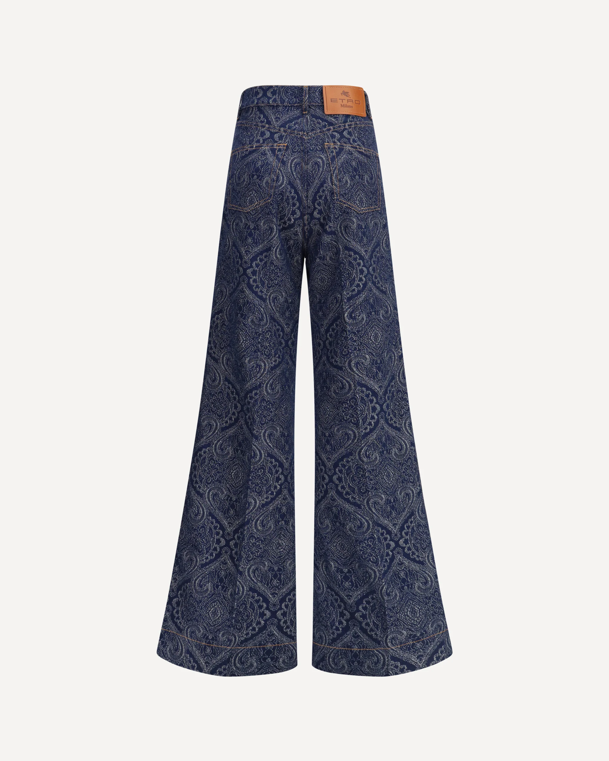 Jacquard-patterned flare Jeans - Image 4
