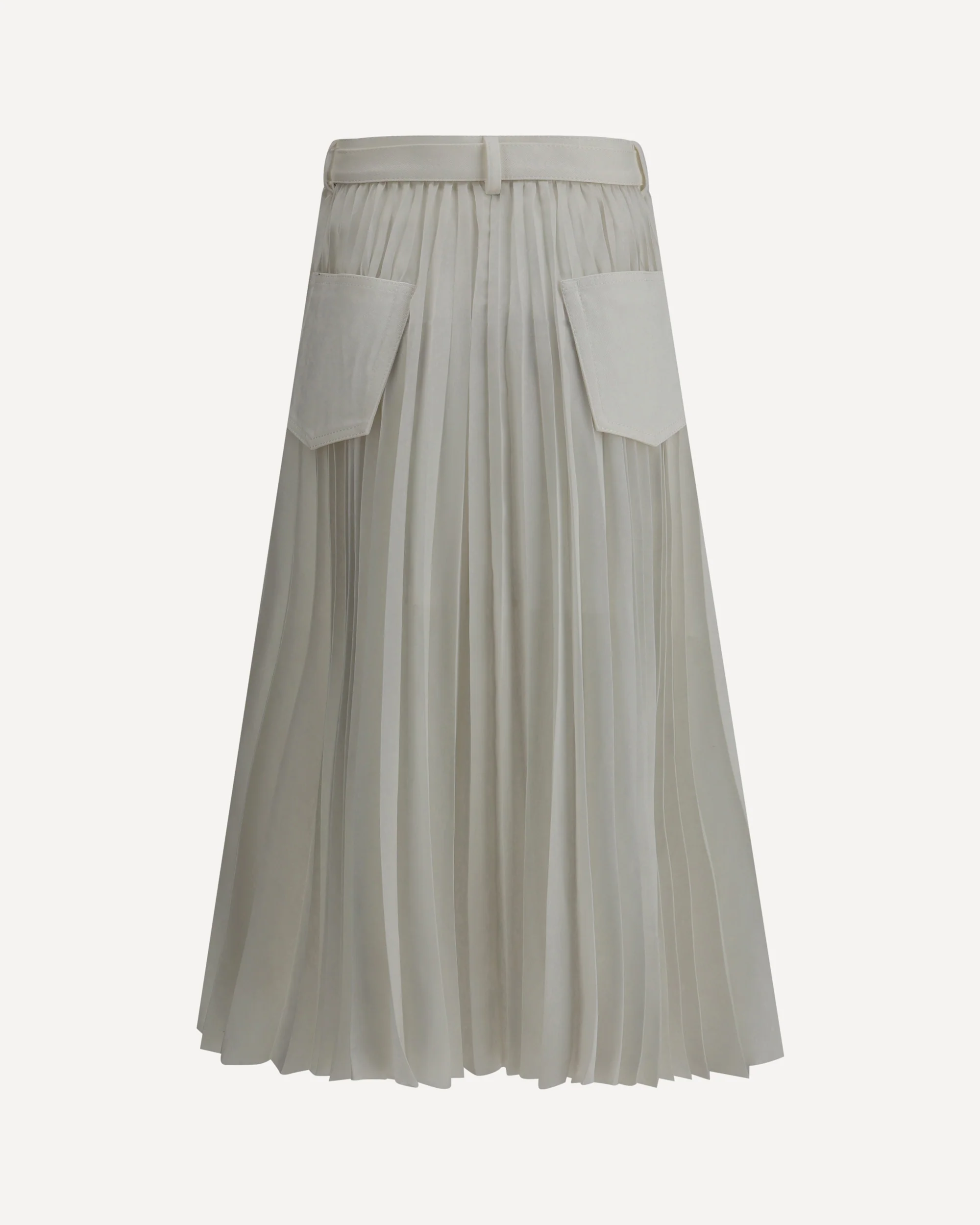 Denim plissè midi Skirt - Image 2