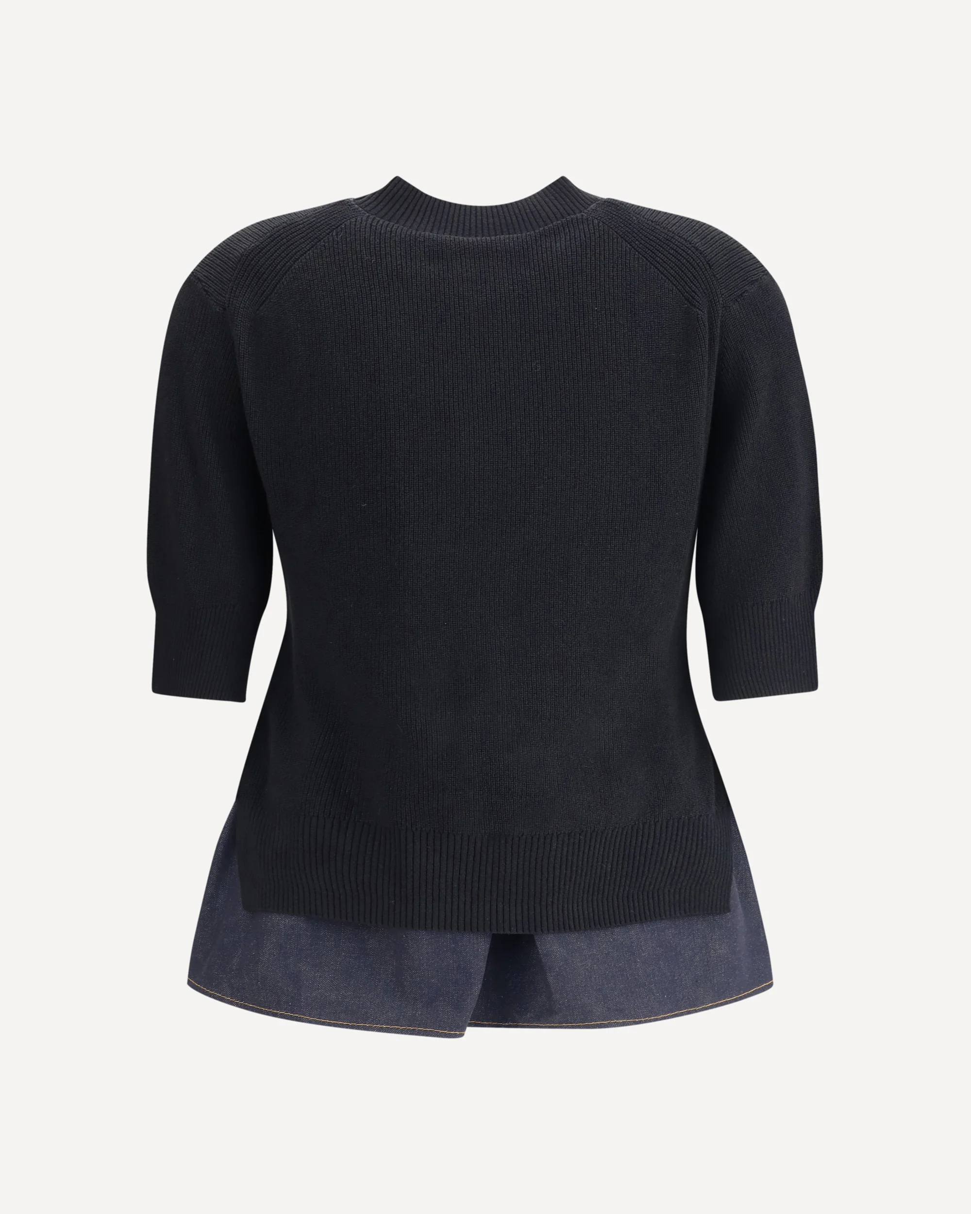 Denim detail Sweater - Image 2