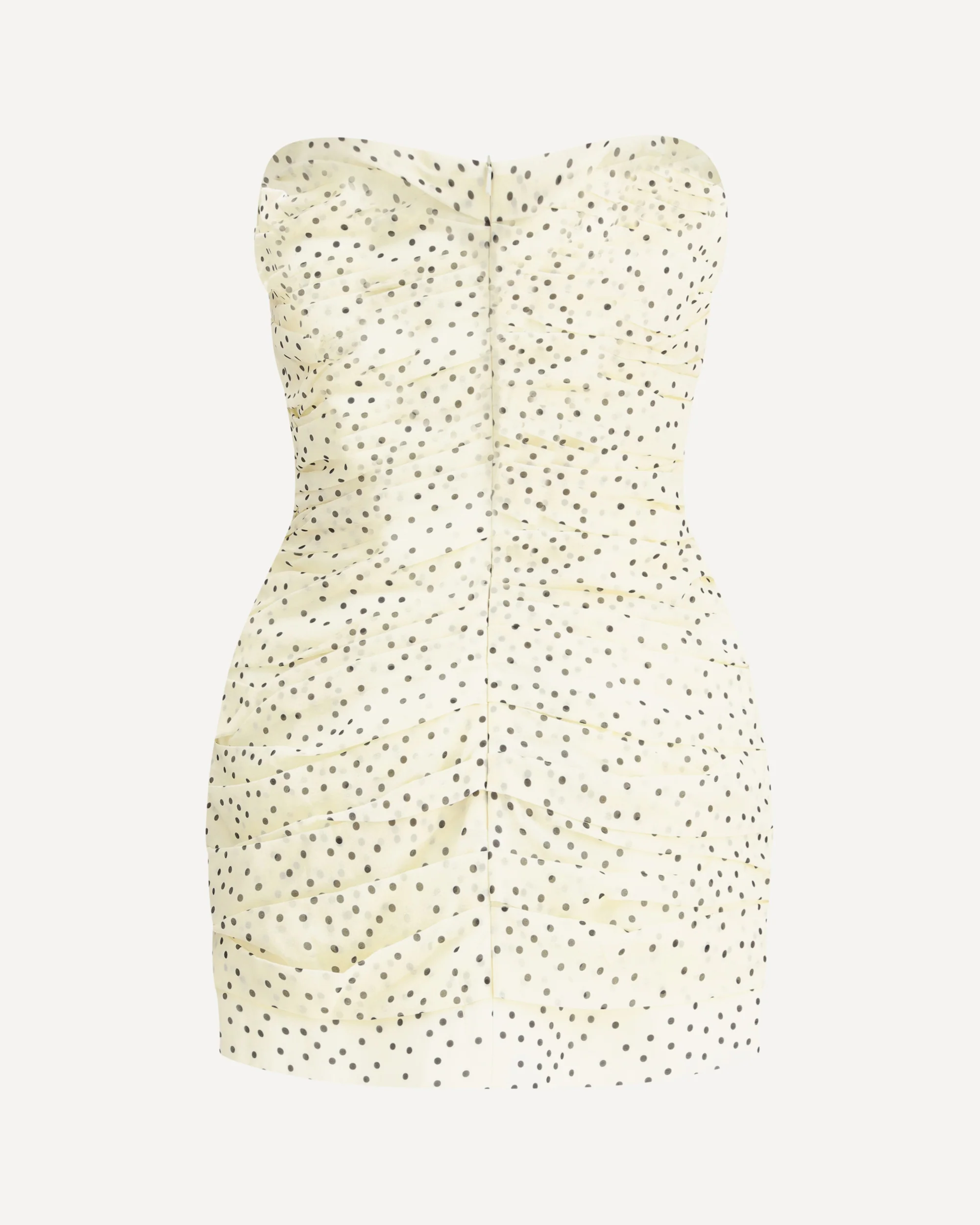 Polka dot mini draped silk Dress - Image 4