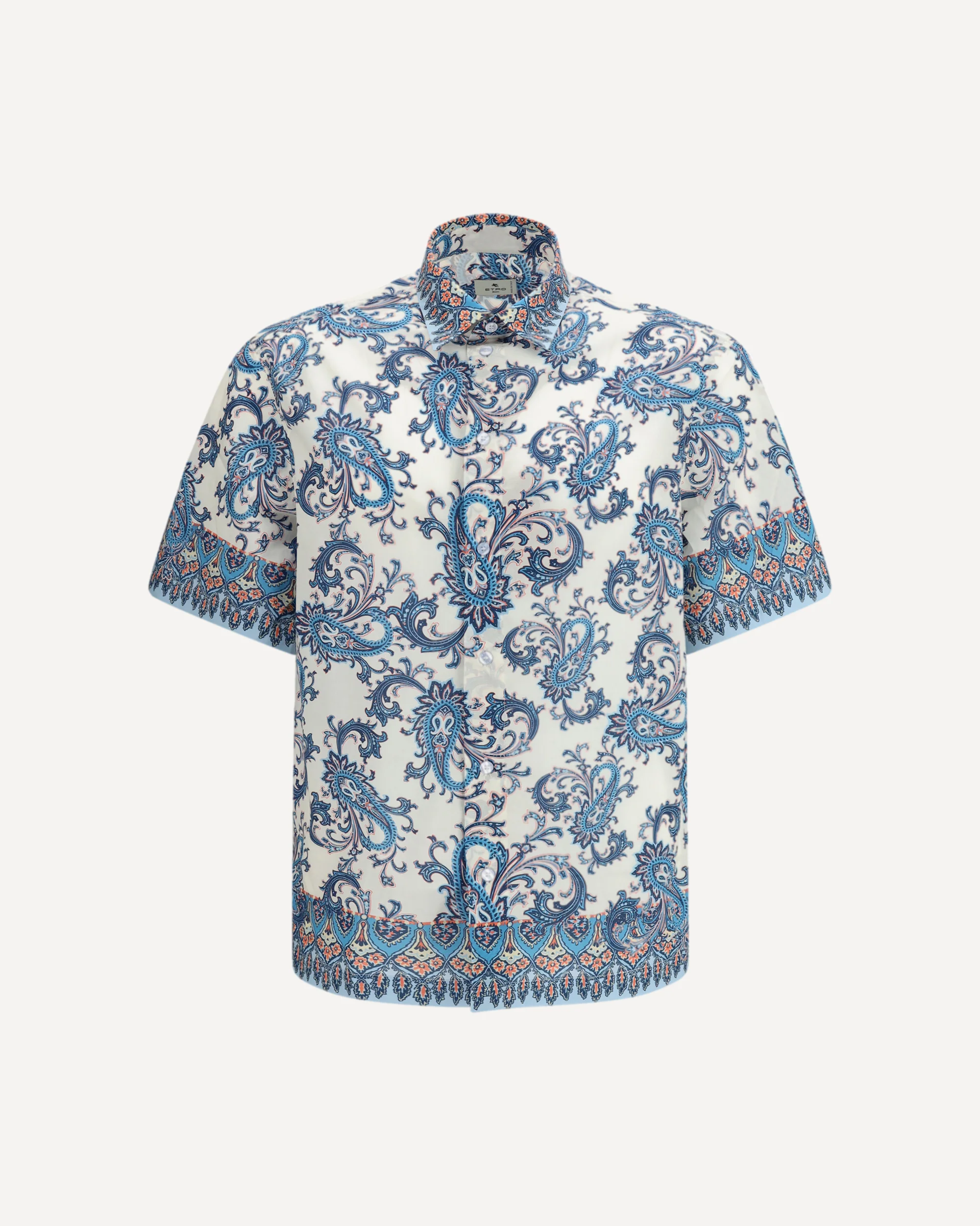 Cotton Shirt with floral and paisley motif - Image 3