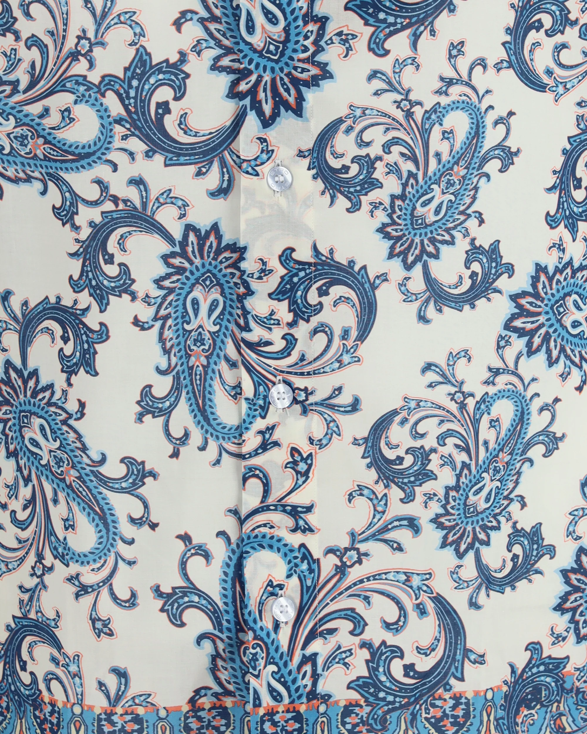 Cotton Shirt with floral and paisley motif - Image 5
