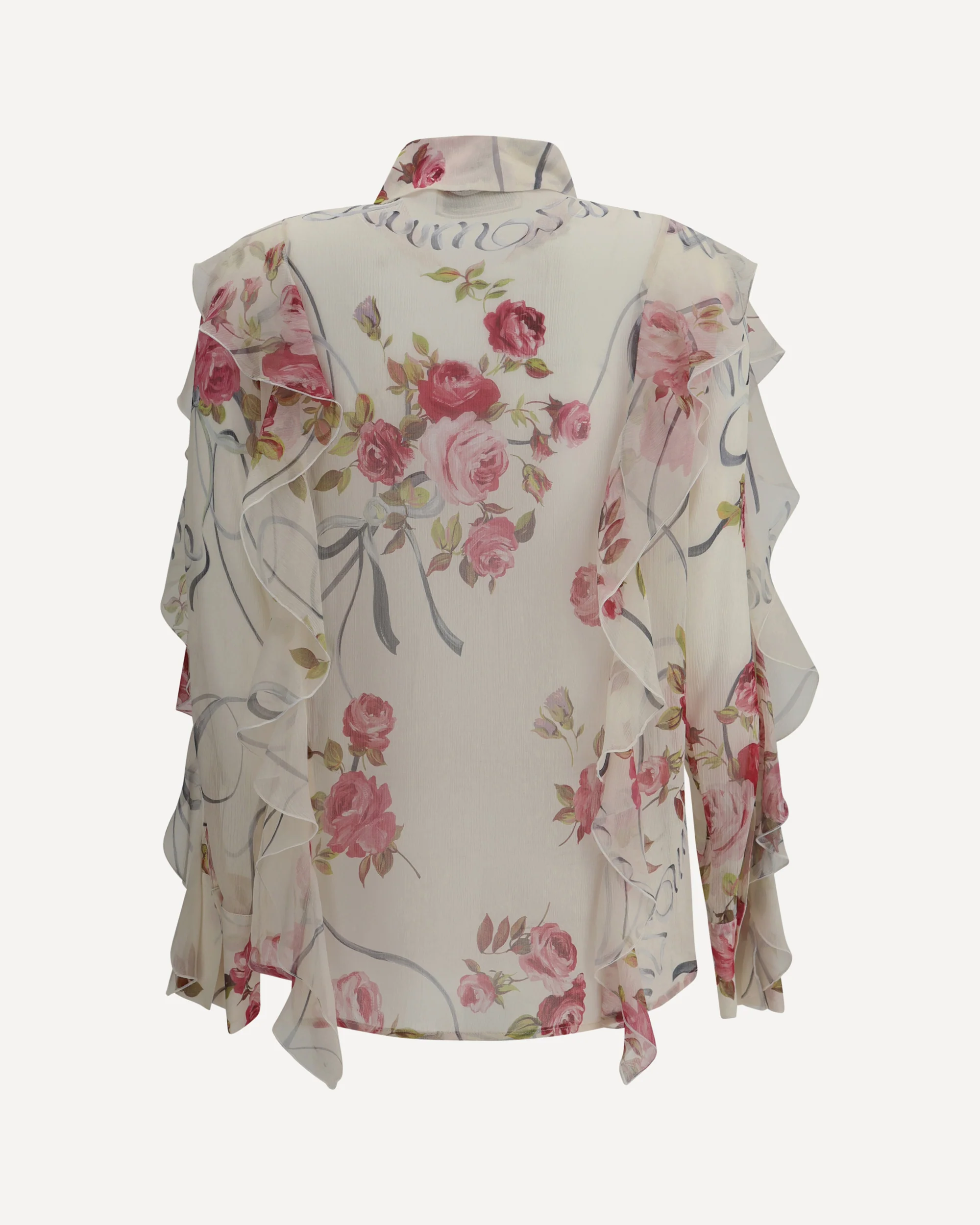 Floral silk chiffon Shirt - Image 2