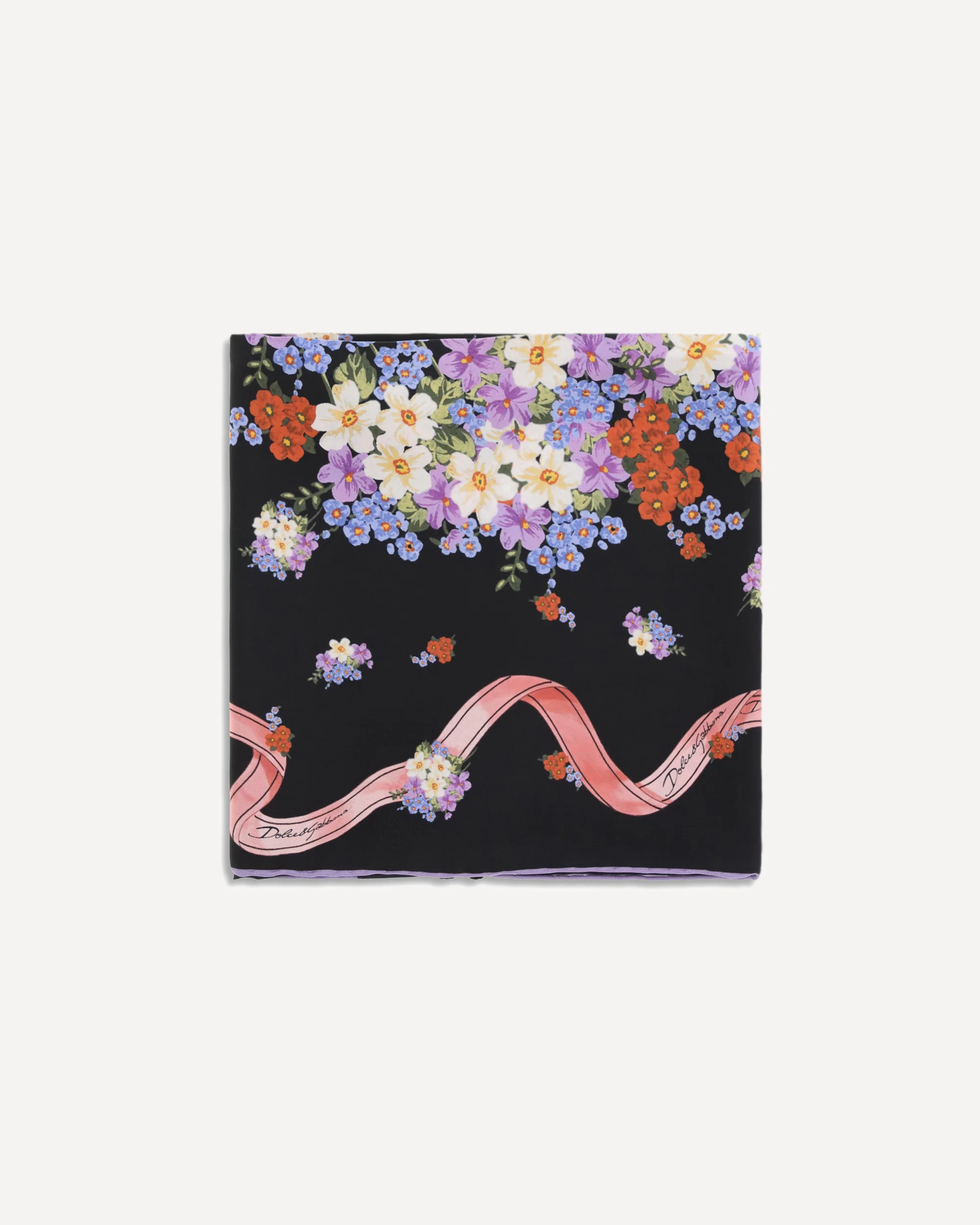 Silk Scarf with floral print - Image 3