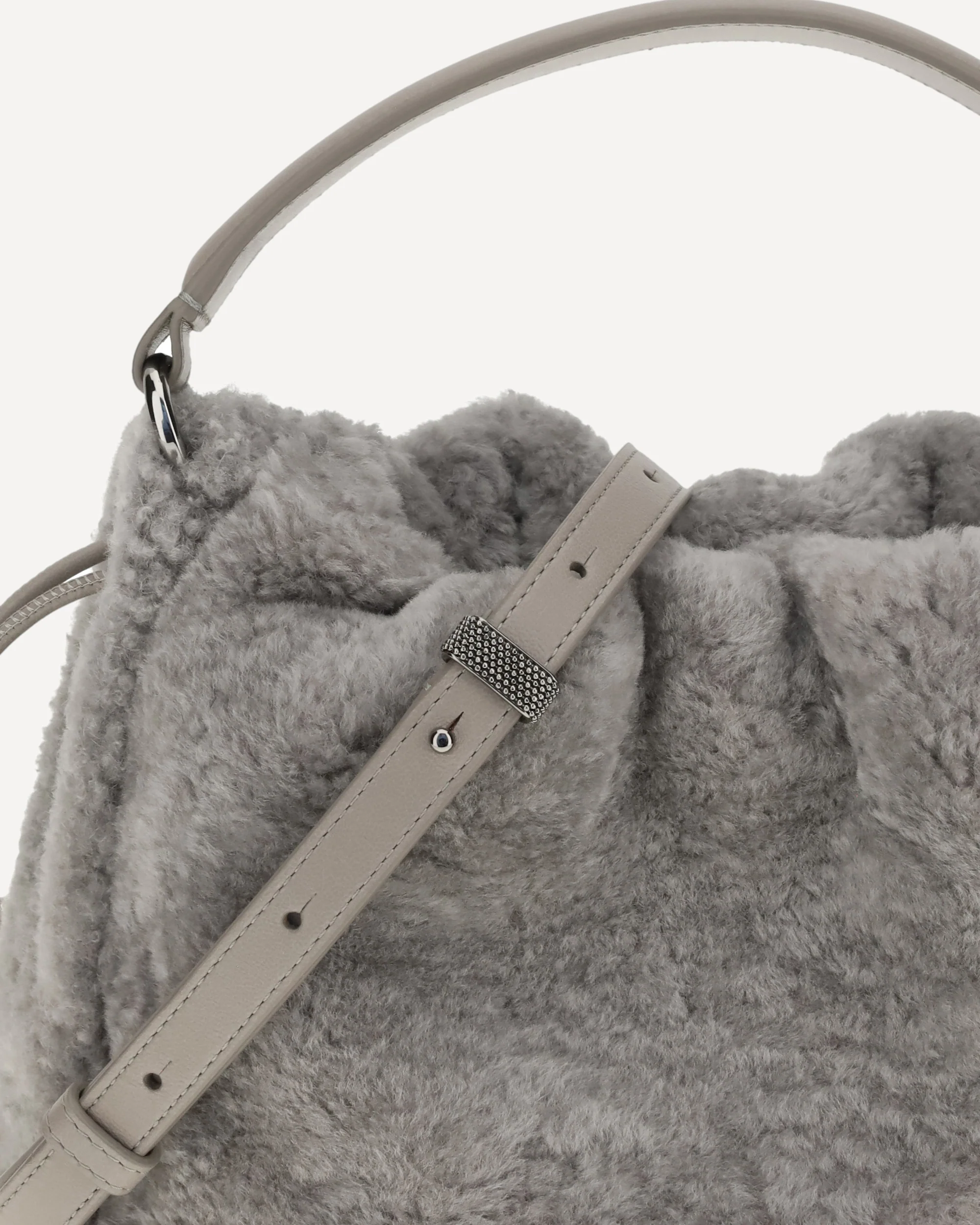 Small shearling Mellow Shoulder Bag - Image 6