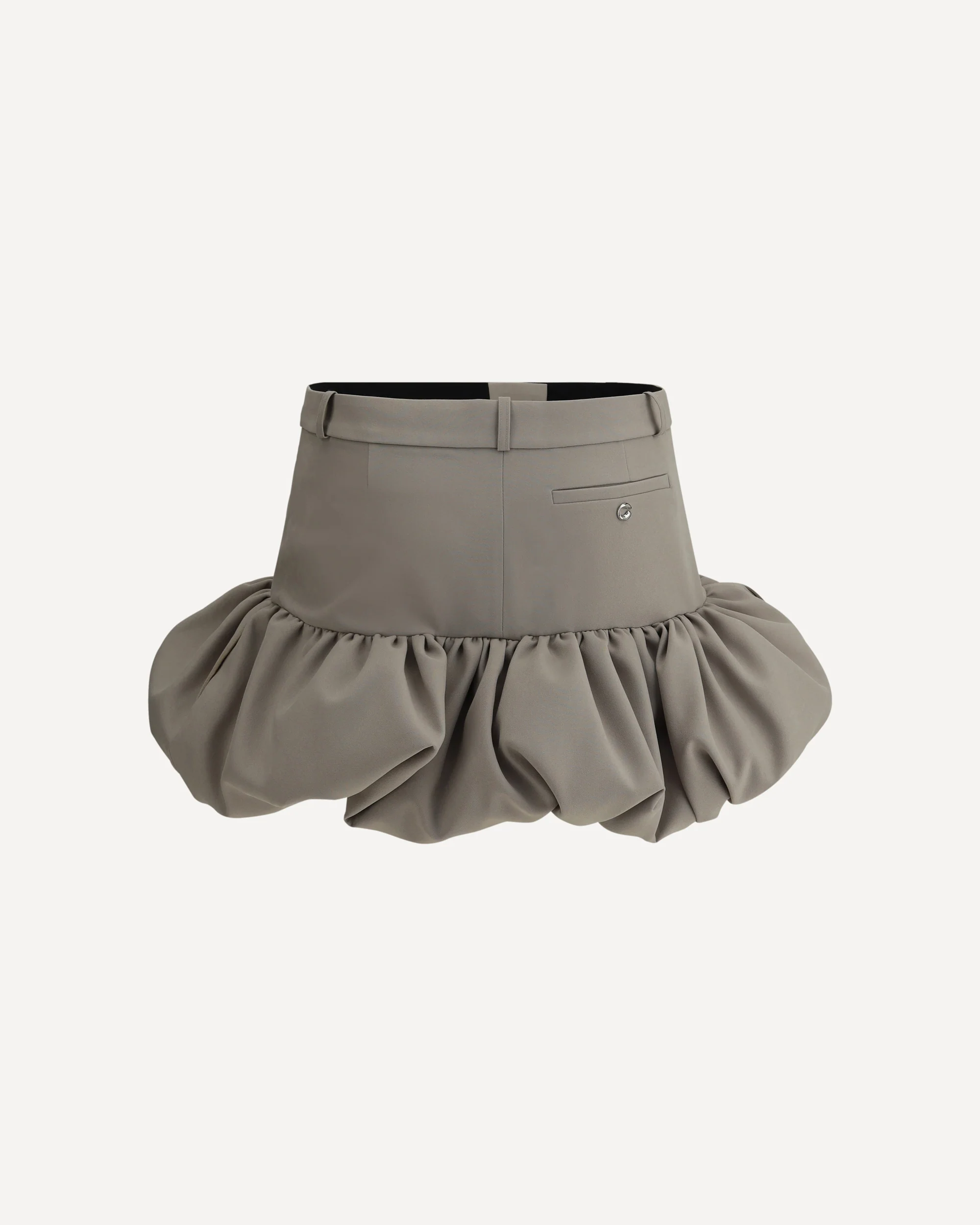 Gathered Hem Miniskirt - Image 2