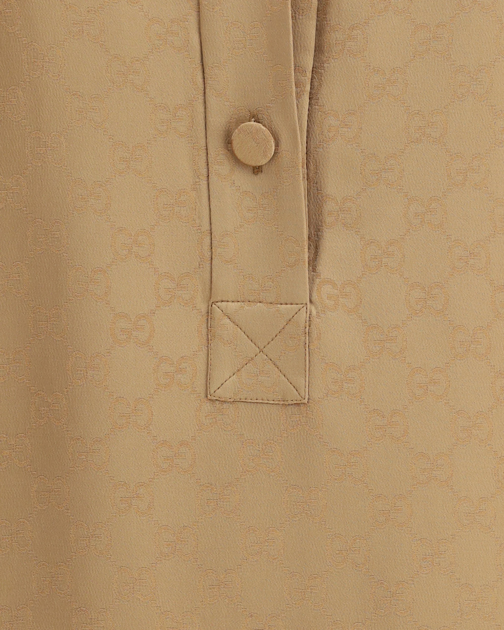 GG pattern silk Shirt - Image 5