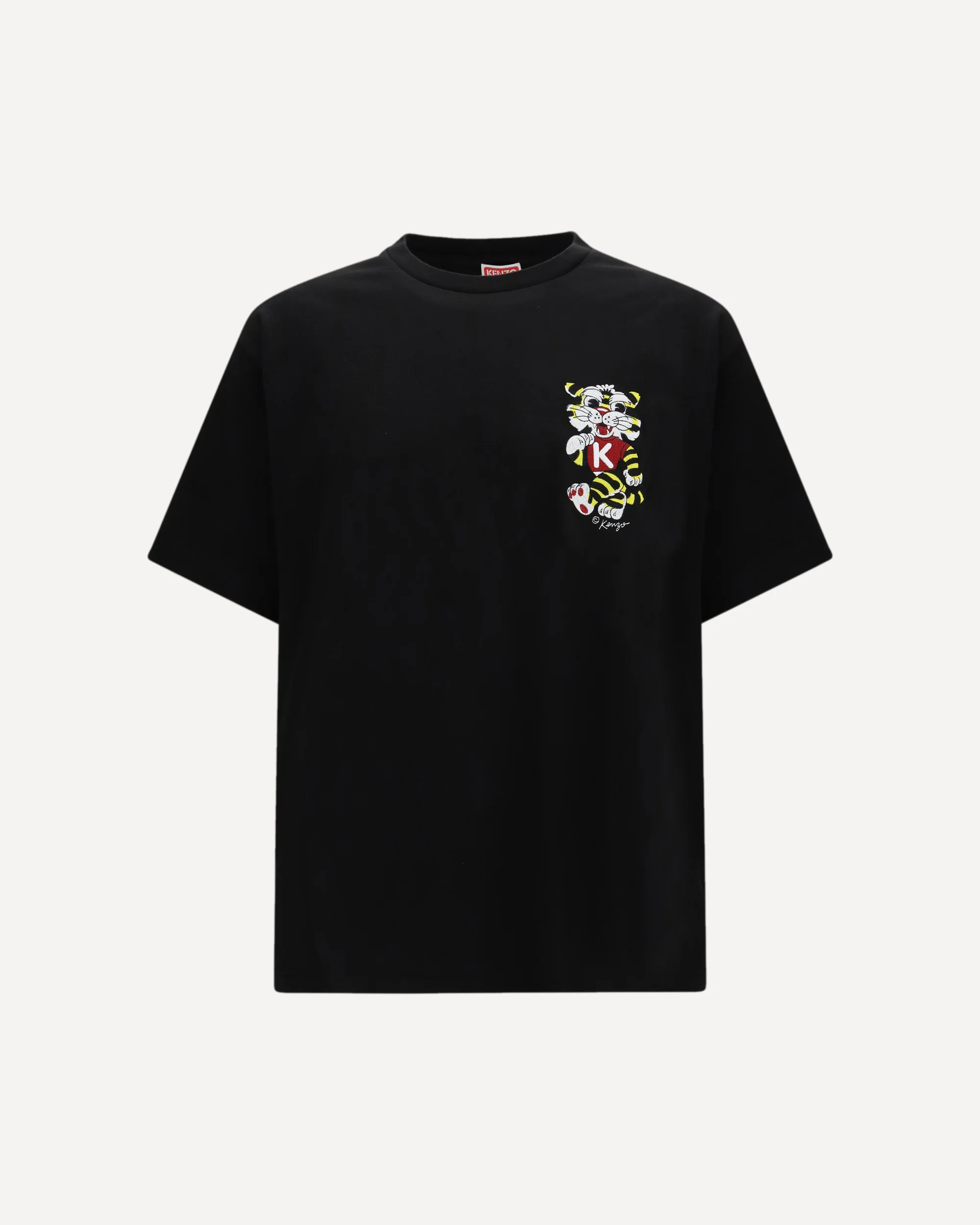 Wild Tiger motif embroidered on the chest oversized T-shirt - Image 3