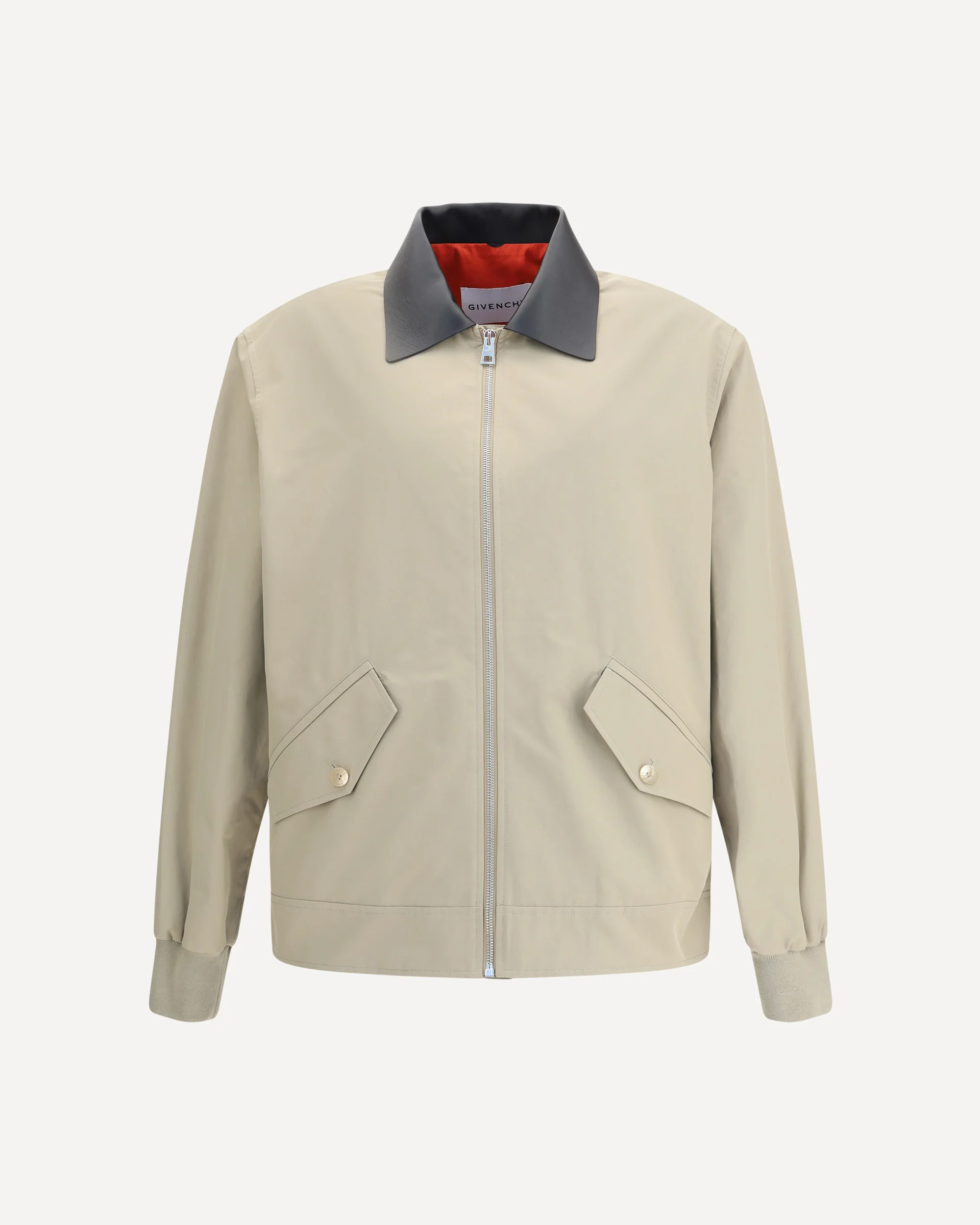 Cotton Harrington Jacket with leather details - Image 3