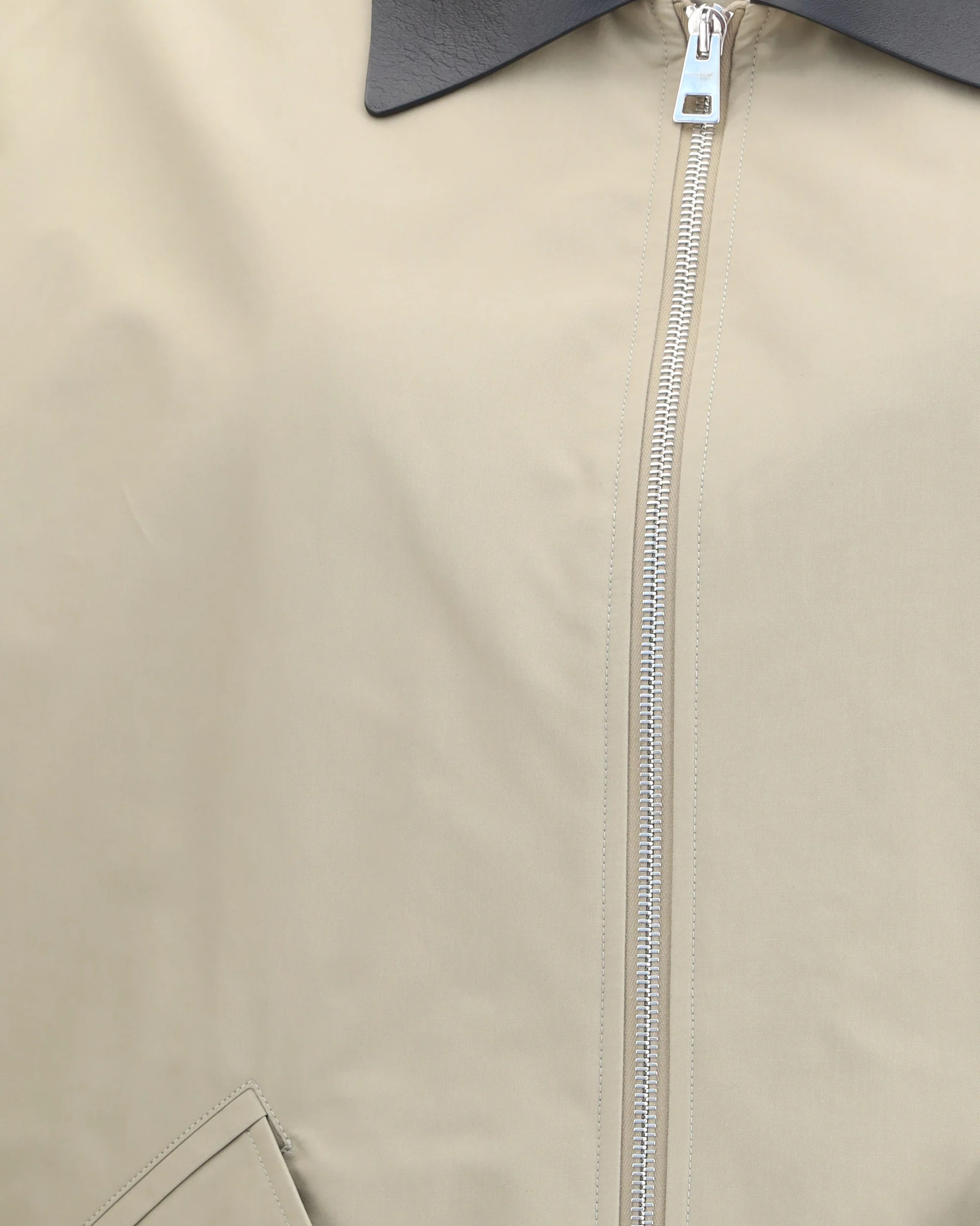 Cotton Harrington Jacket with leather details - Image 5