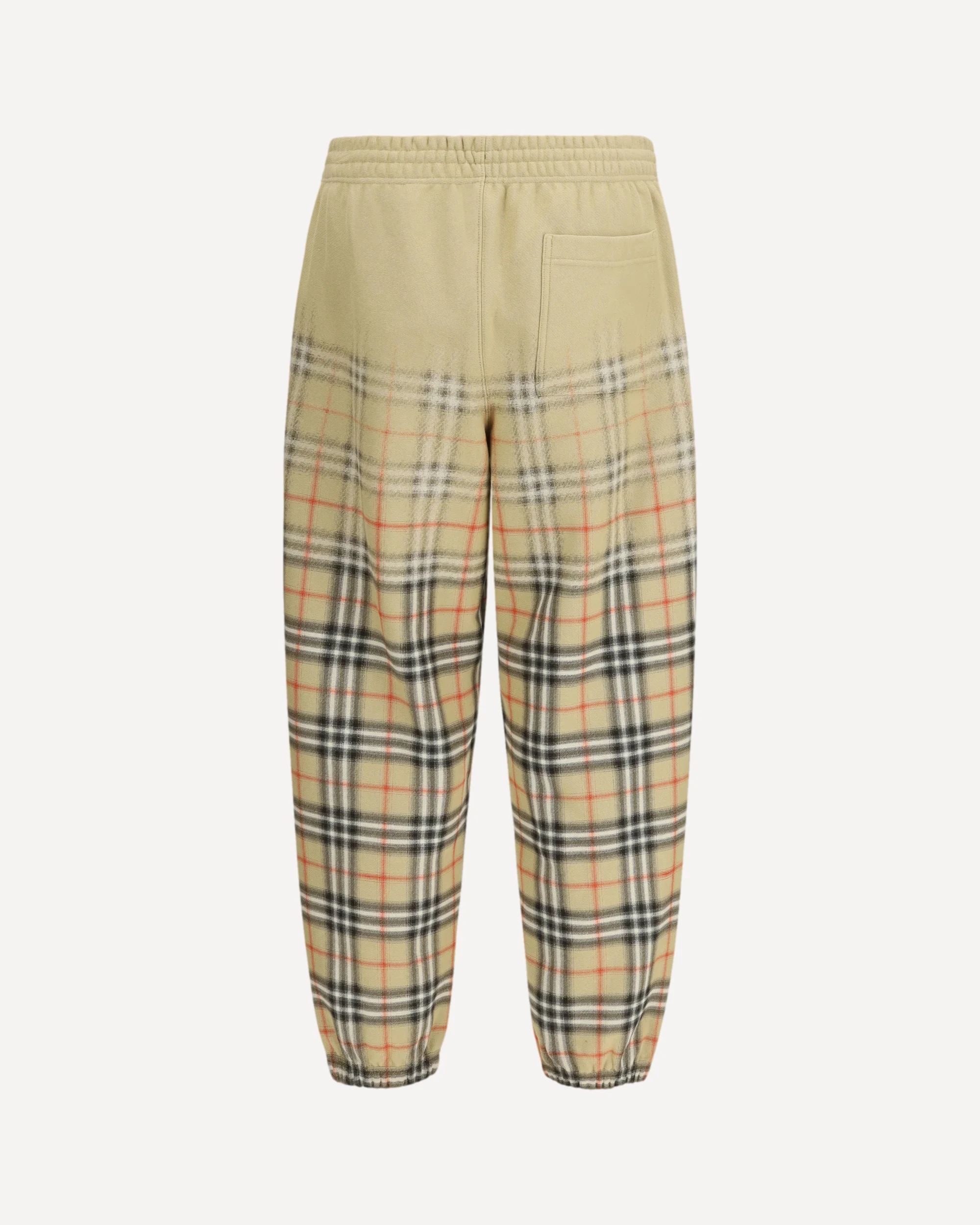 Cotton Sweatpants with a faded check pattern - Image 2