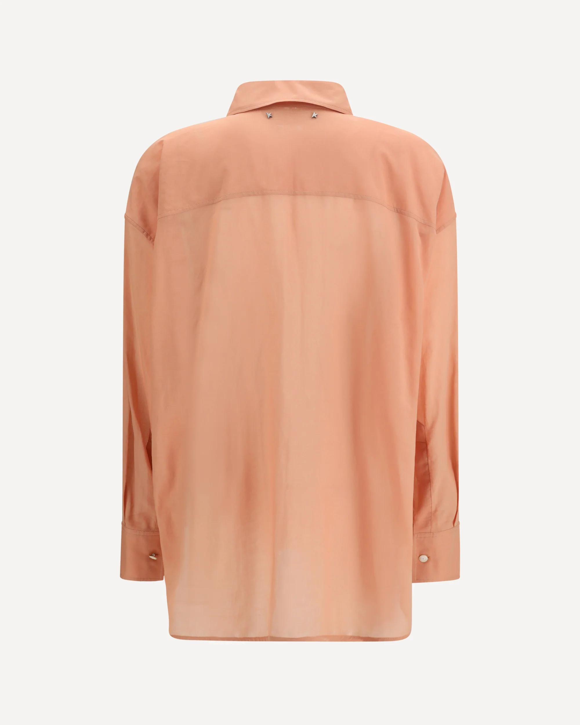 Oversized Shirt in cotton with pleated bib - Image 2