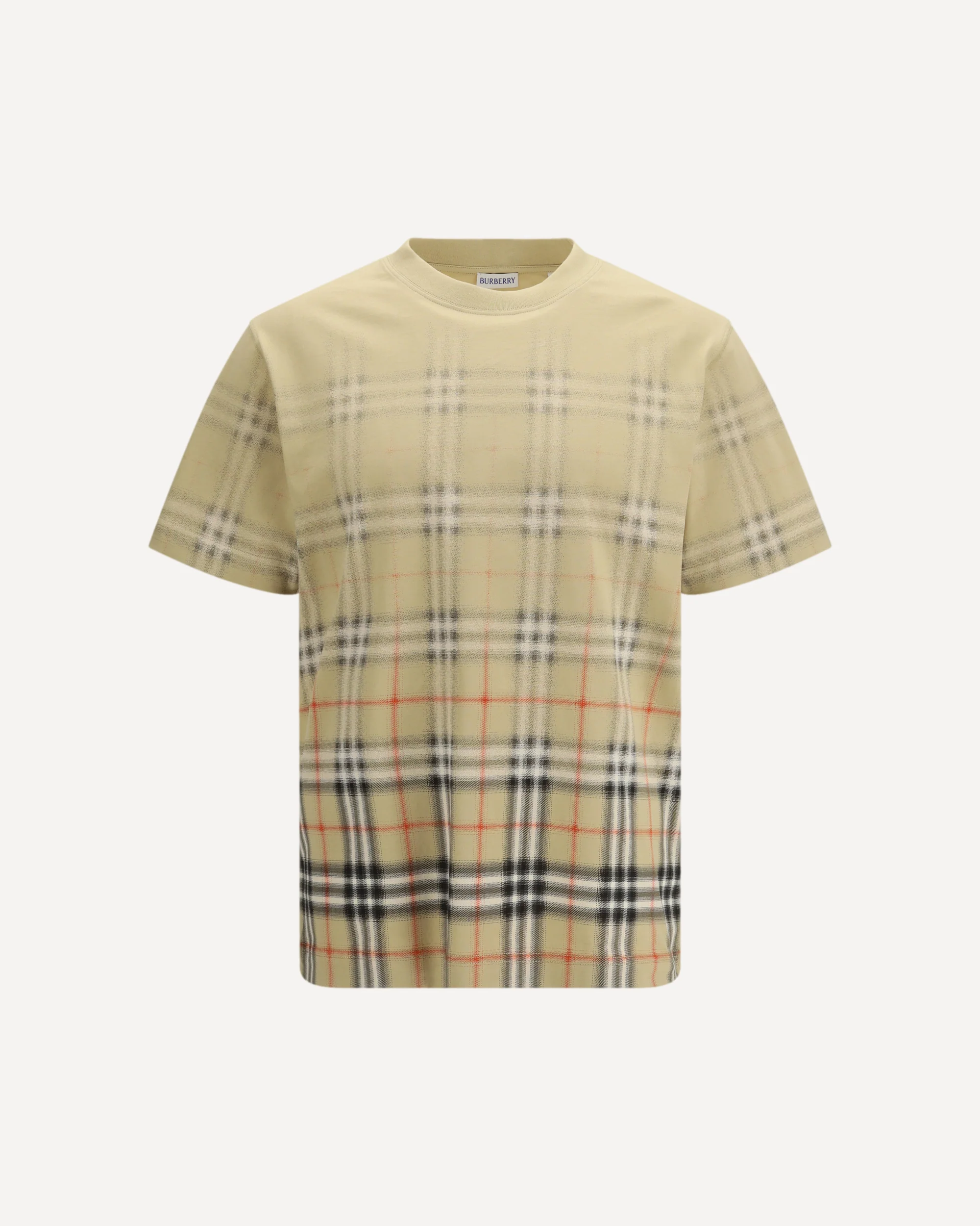 Check cotton T-shirt - Image 3
