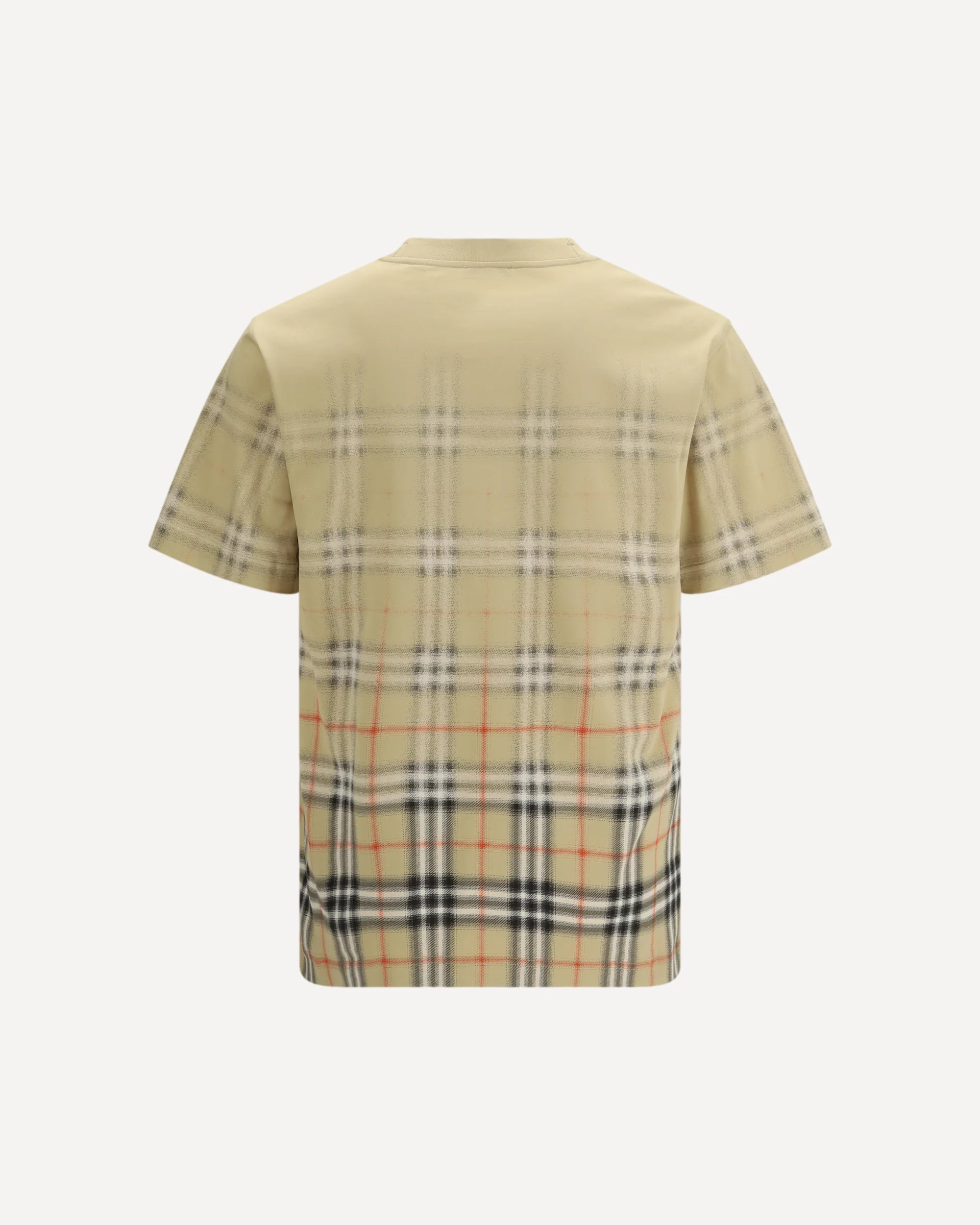 Check cotton T-shirt - Image 4