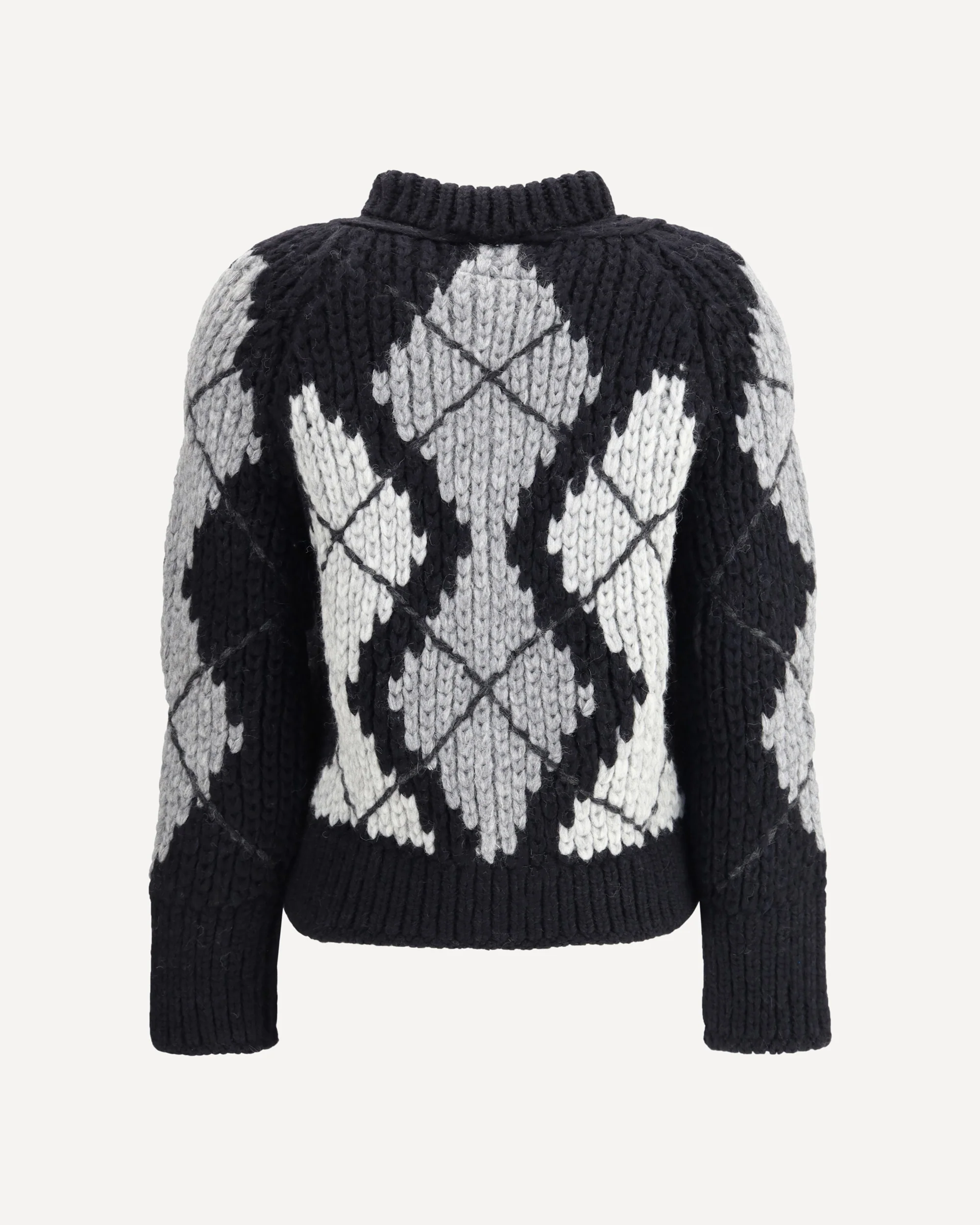 Wool argyle-patterned Cardigan - Image 2