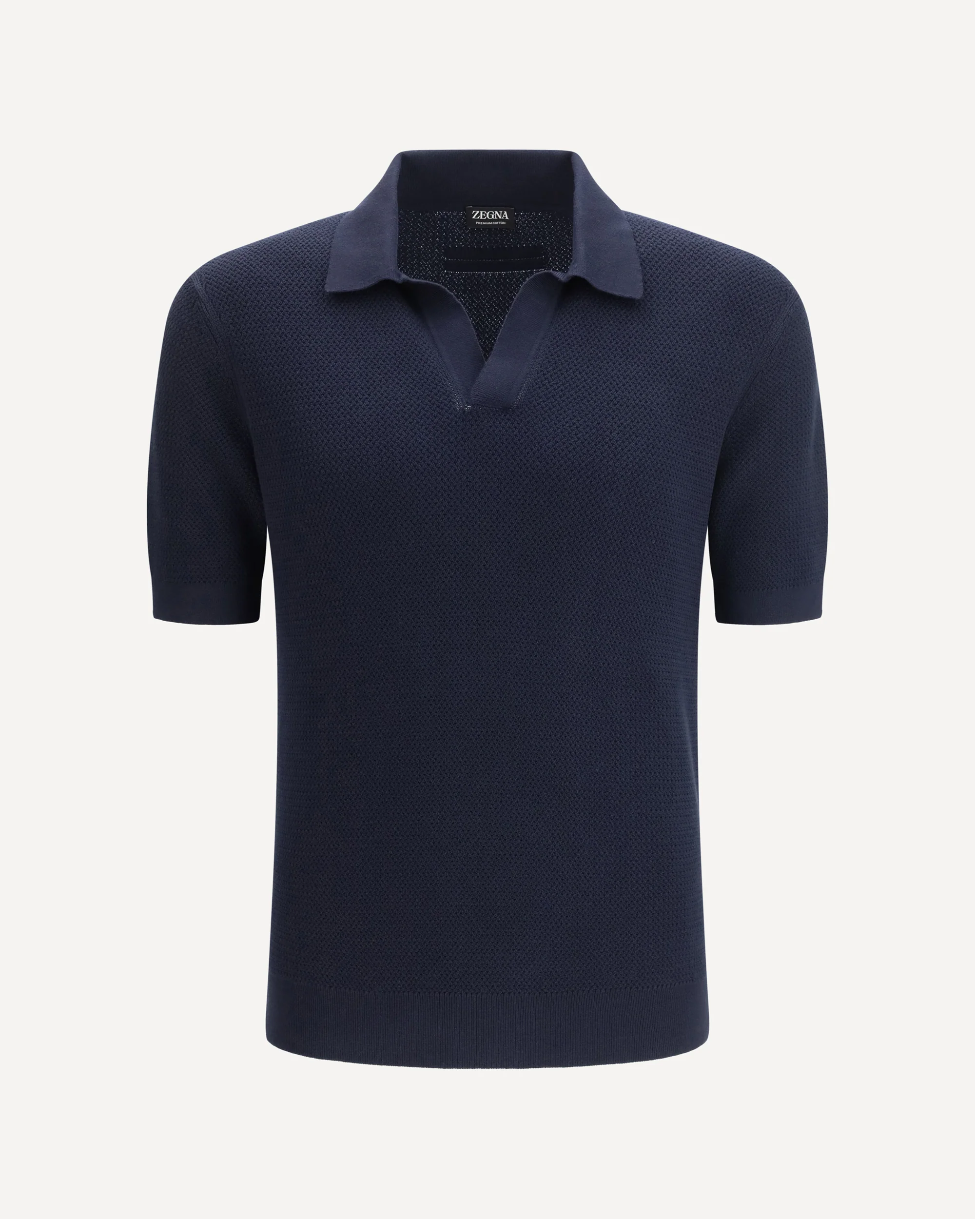 Premium Cotton Polo with open collar - Image 3
