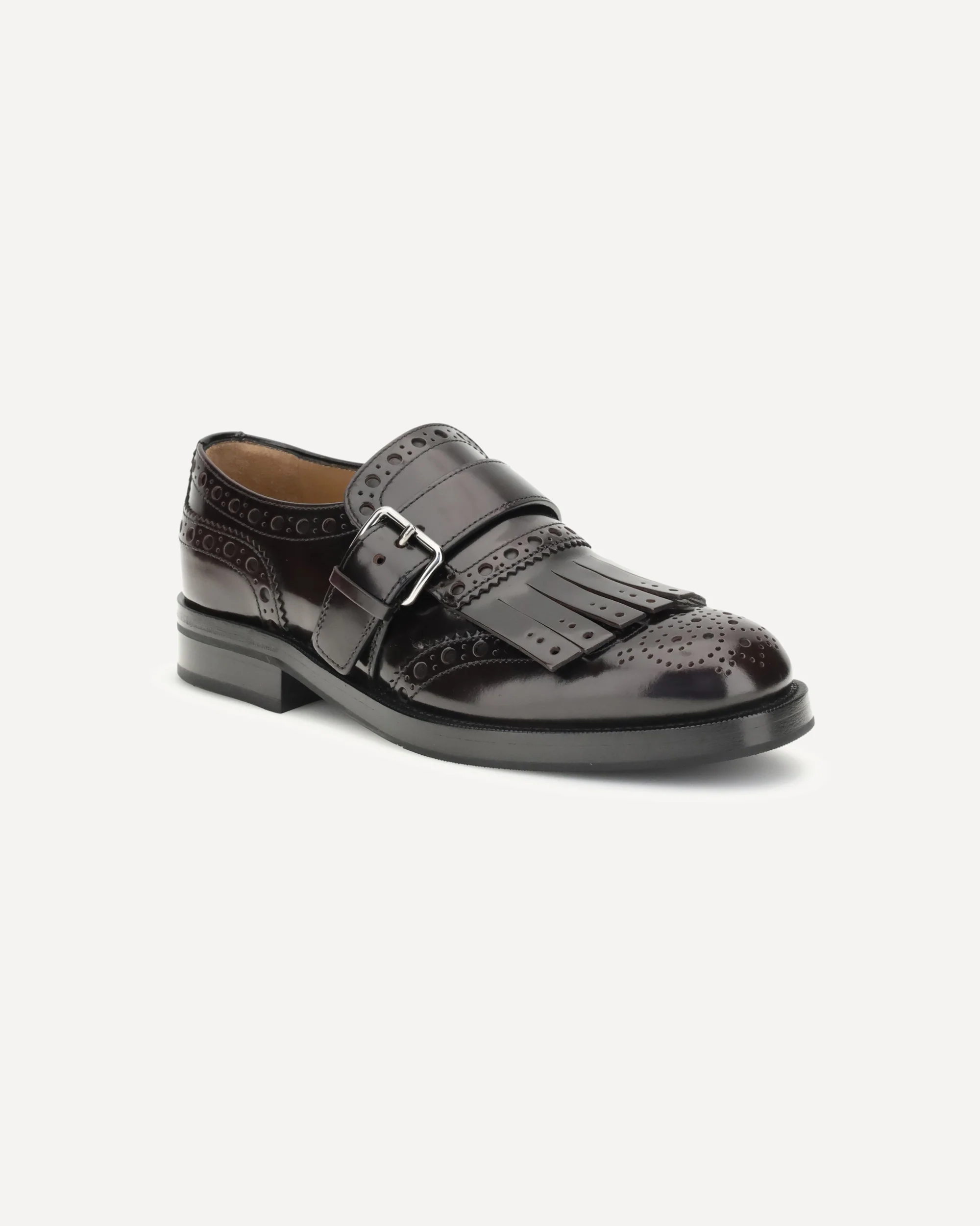 Buckle Monk Strap Laced Shoes - Image 4