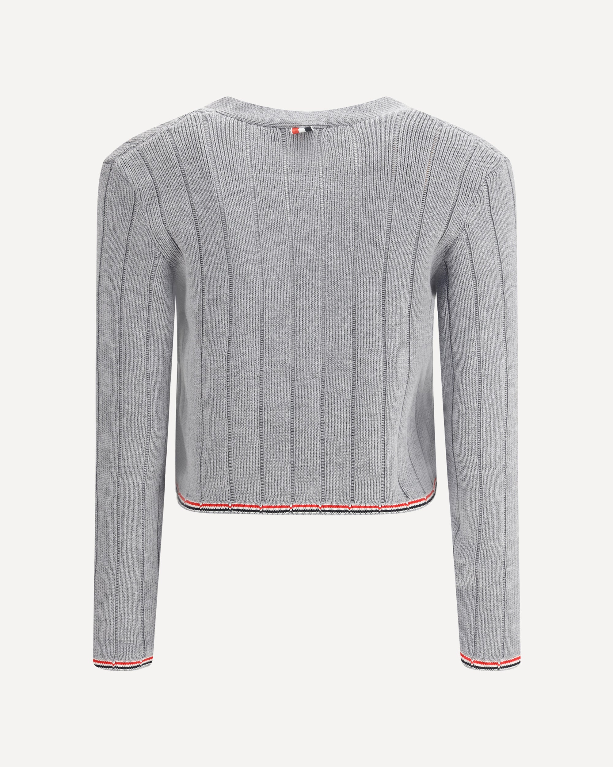 Ladder Full Needle Rib Stitch V Neck Car - Image 4