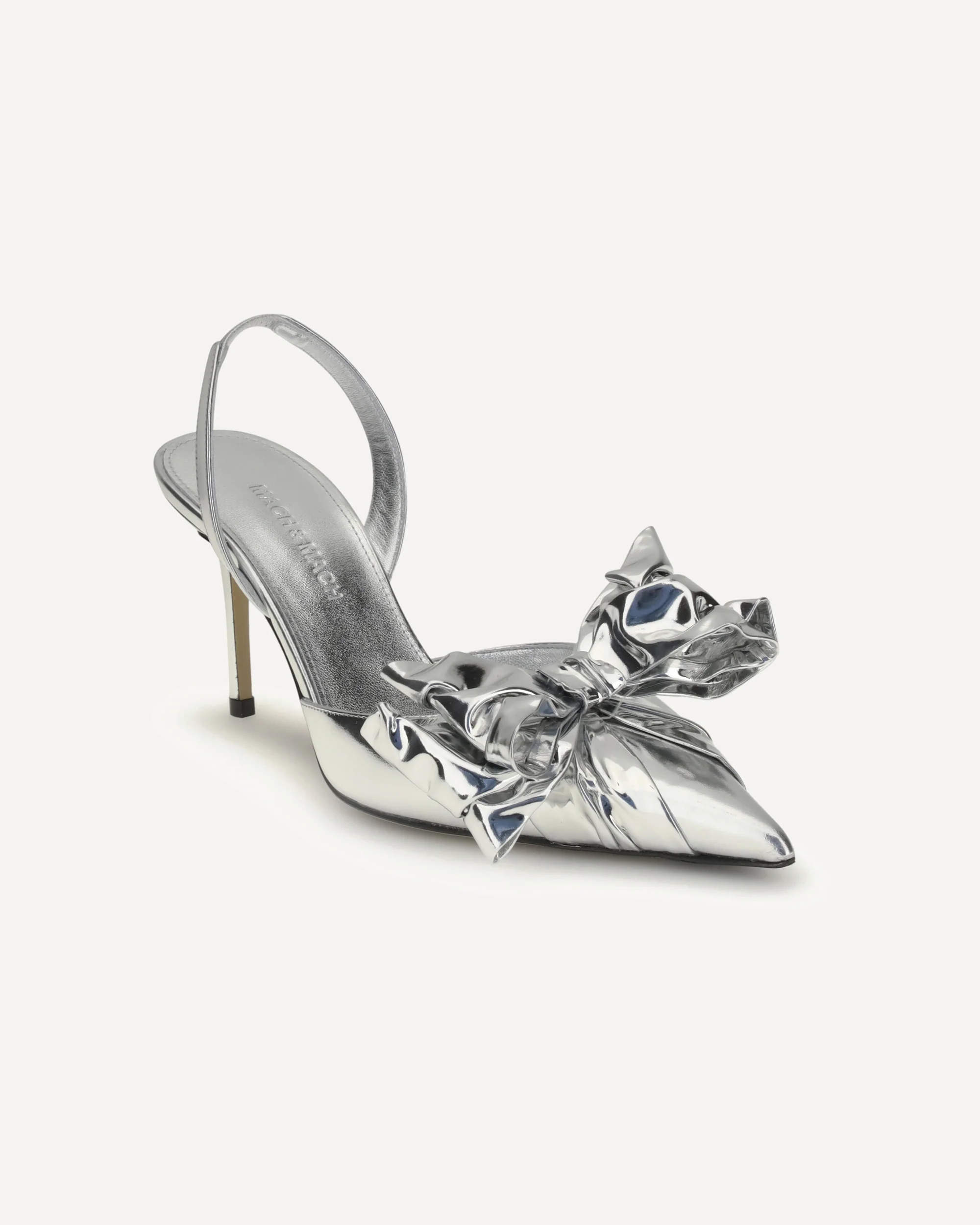 Cadeau Silver Wrapped Leather Pumps - Image 4