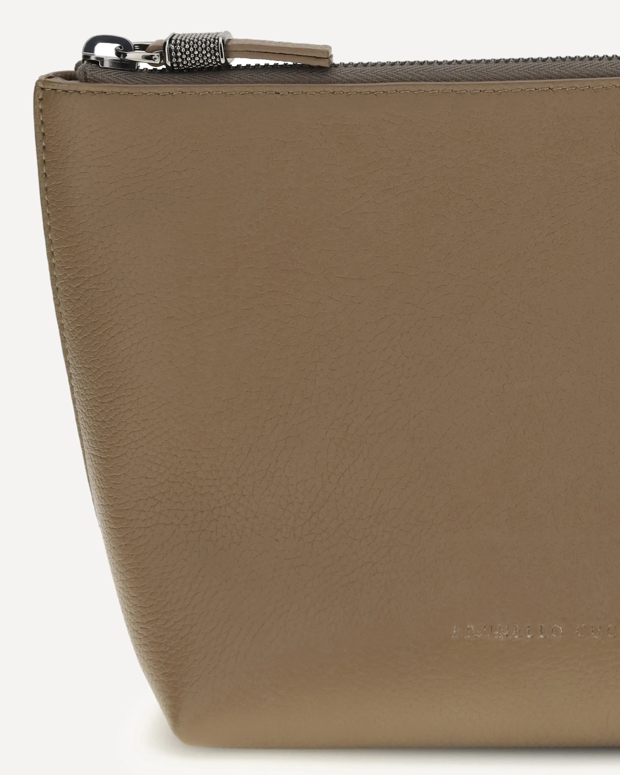Suede Beauty Case with shiny zipper pull - Image 6